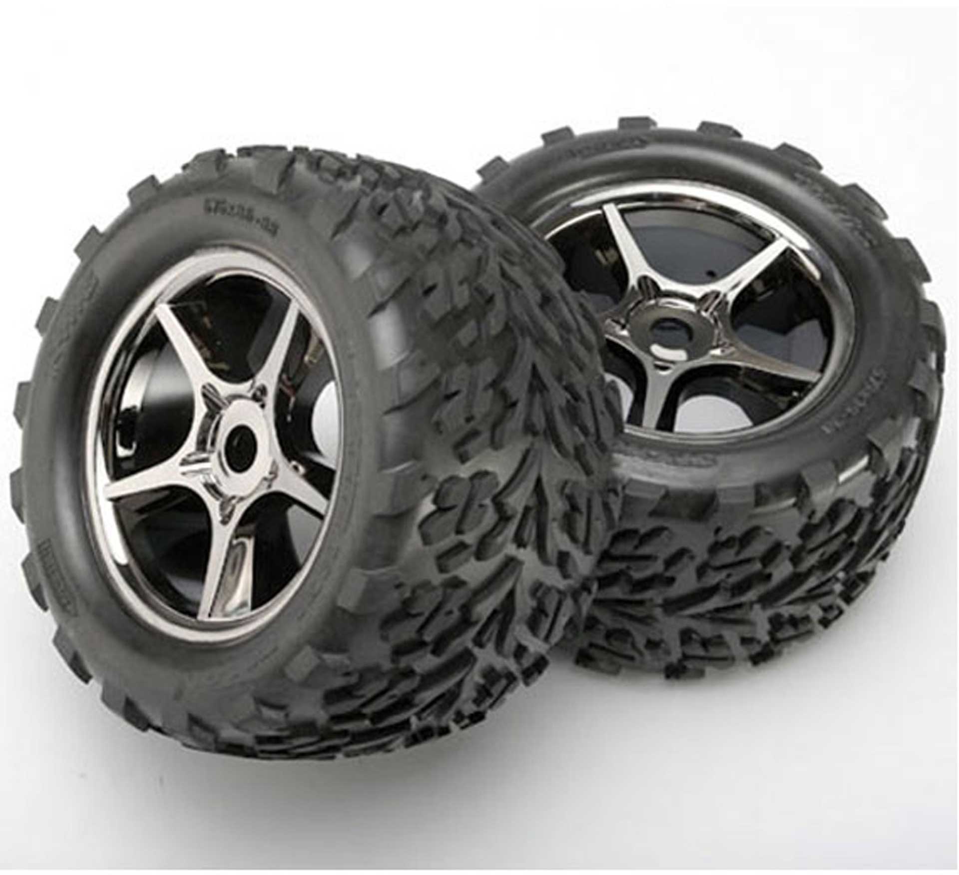 TRAXXAS ROUES MONTEES COLLEES TALON (2) (VERSION BRUSLESS)