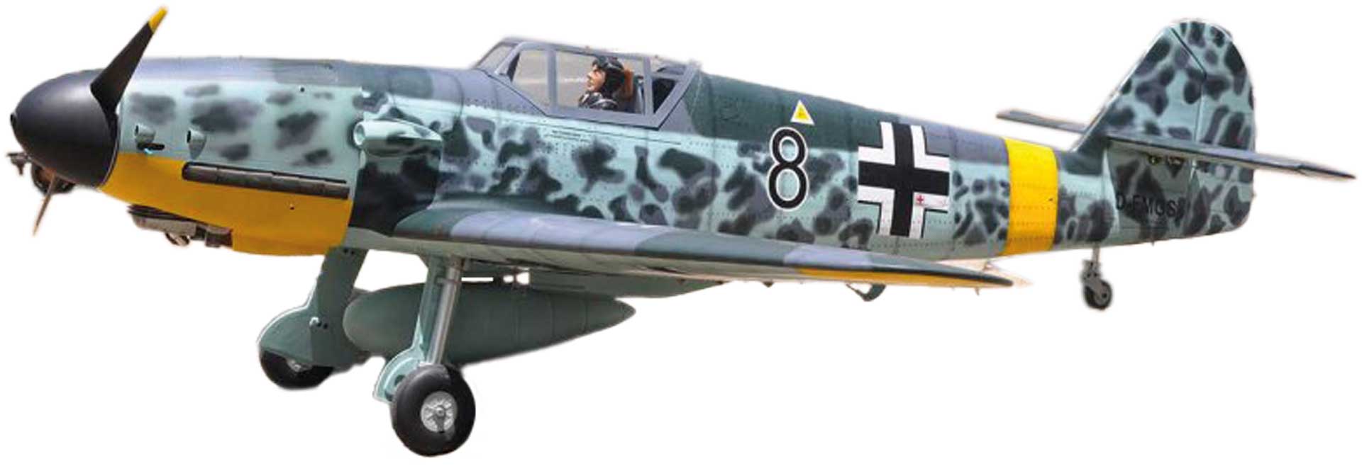 BLACK HORSE Messerschmitt Bf-109 ( ME-109 ) 2255mm ARF Warbird