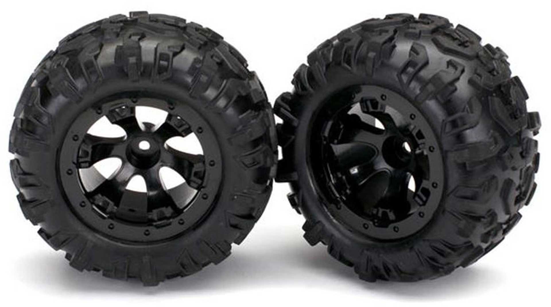 TRAXXAS TYRES & RIMS MOUNTED (GEODE black, Canyon AT tires) Summit 1/16