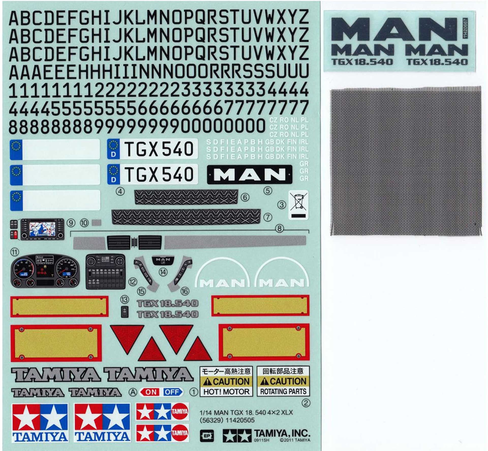 TAMIYA Sticker MAN TGX 18.540 Ver.II