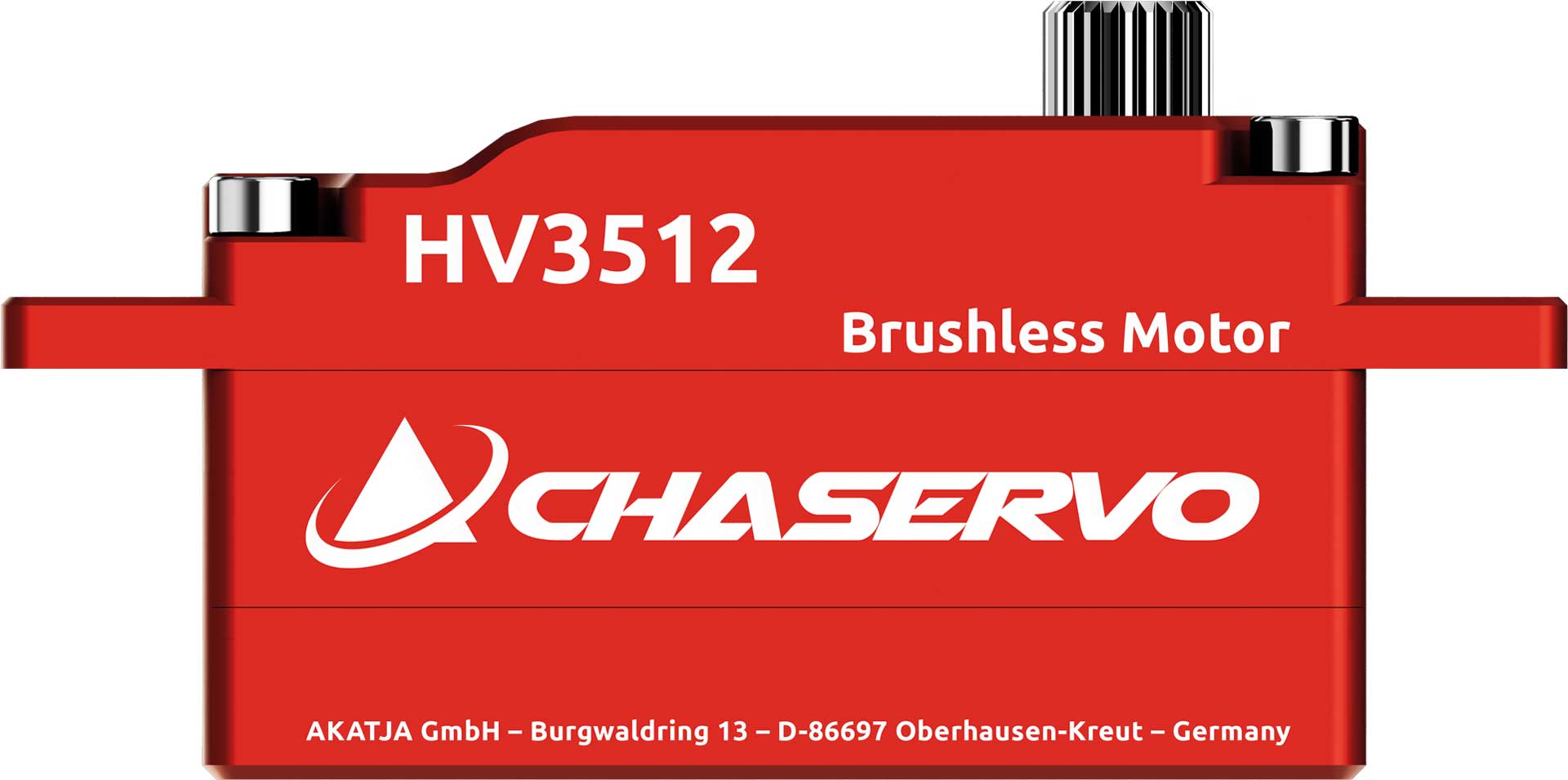 CHASERVO HV3512 25T low profile HV Brushless Servo, montage vertical