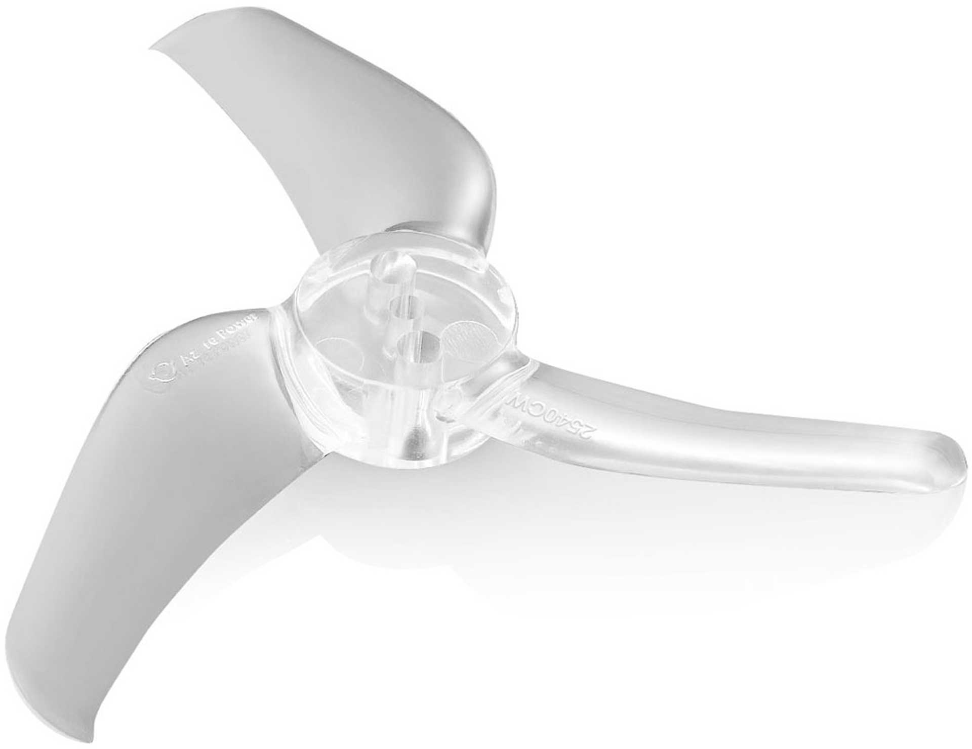 AZURE POWER RACE 3-BLADE 2540 2.5/4 PROPELLER CLEAR 4X RIGHT & 4X LEFT (8PIECES)