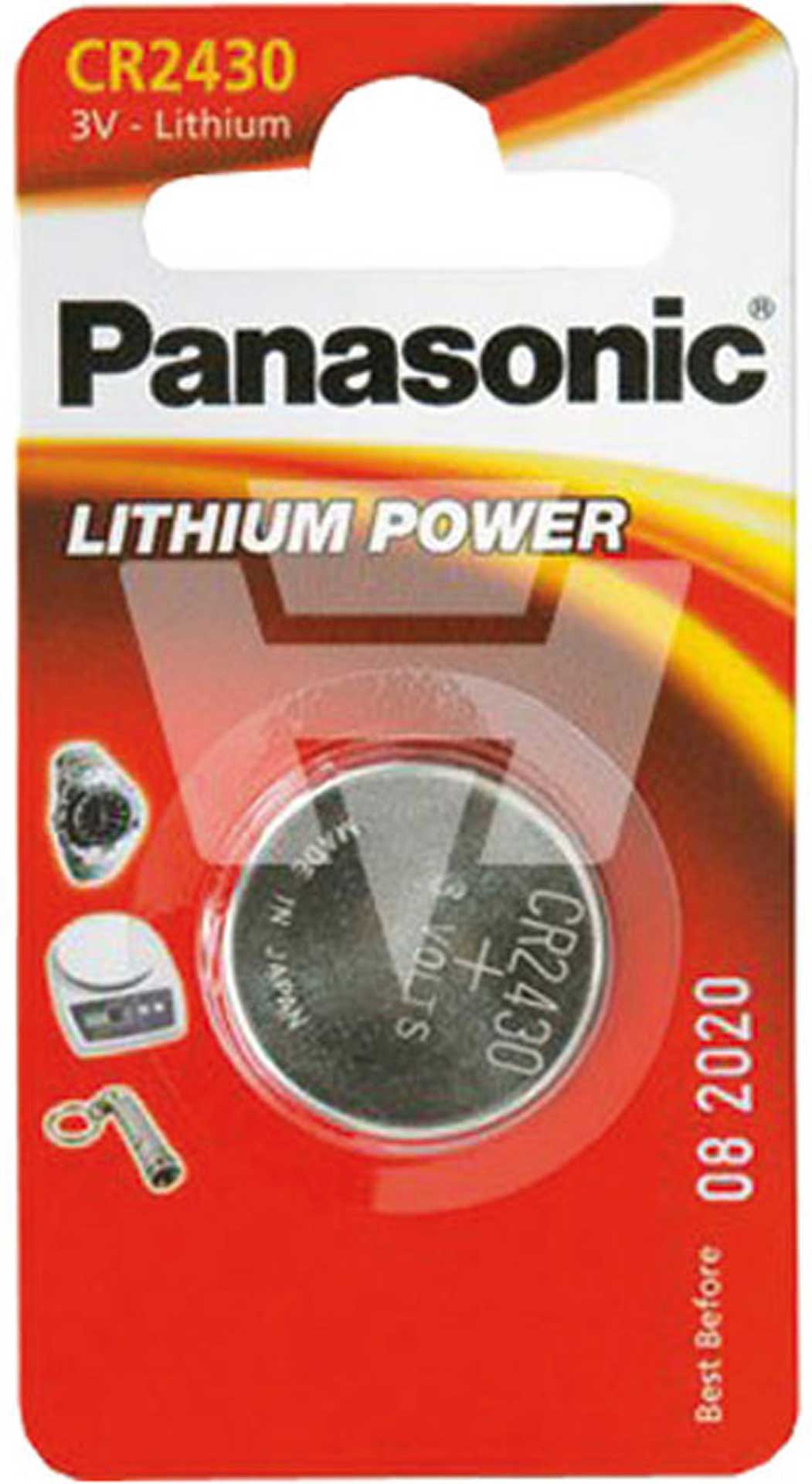 PANASONIC LITHIUM BUTTON CELL BATTERY CR2430 3V 1 PCS