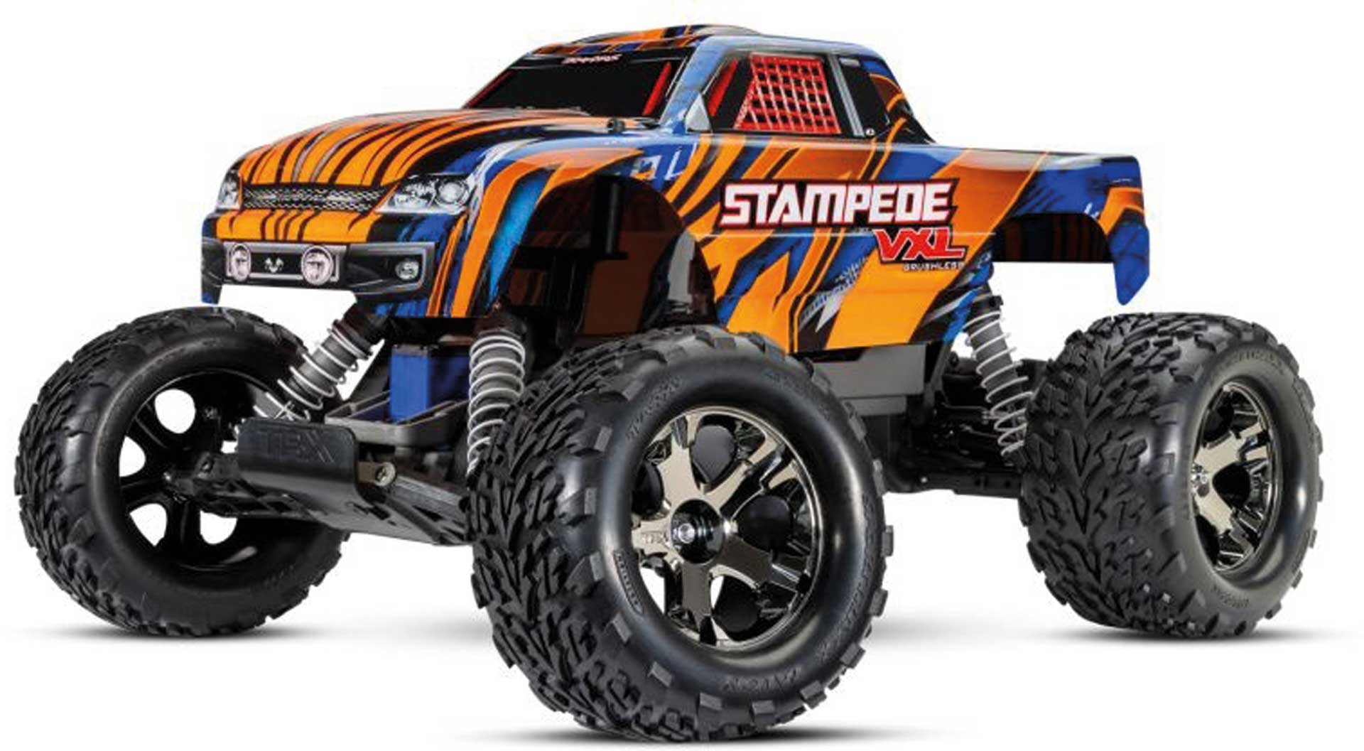 TRAXXAS STAMPEDE VXL ORANGE BL 2.4GHZ +TSM sans accu /chargeur  1/10 2WD MONSTER TRUCK BRUSHLESS