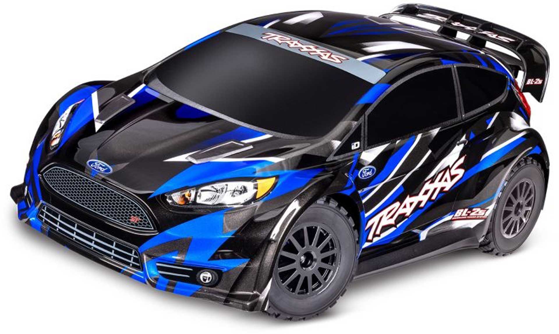 TRAXXAS FORD FIESTA ST 4X4 BL-2S BLUE 1/10 RALLY RTR BL-2S BRUSHLESS, HD-PARTS, WITHOUT BATTERY/CHARGER