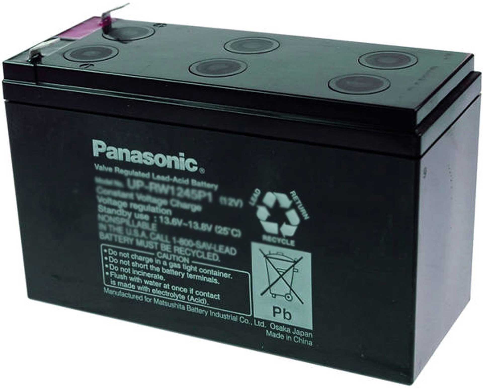 PANASONIC Lead acid battery UP-UW1245P1 PB 12V/7,8