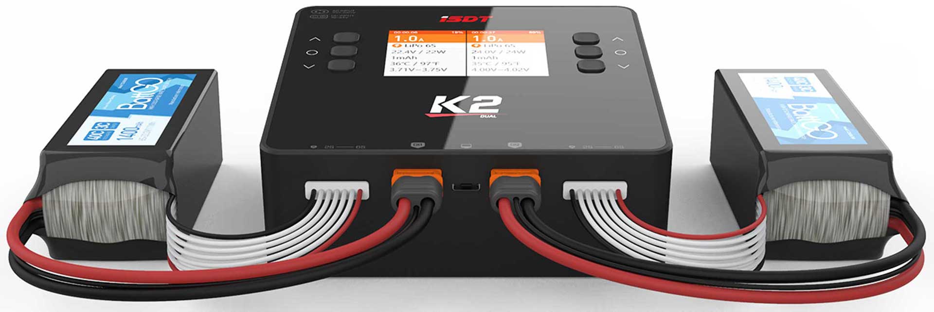 ISDT K2 Dual Charger 200 (500)W x2 AC/DC Charger 1-6S