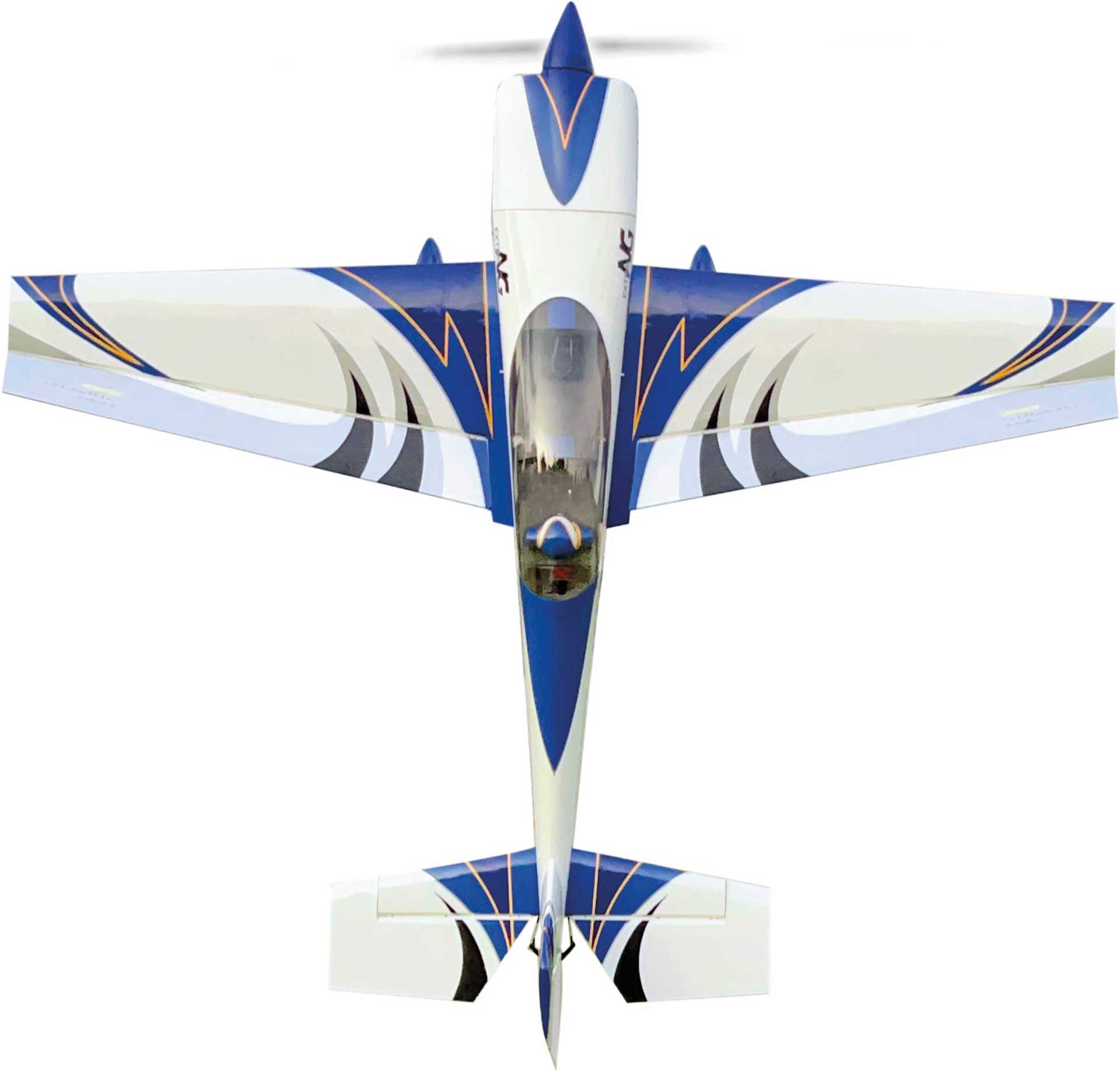 EXTREMEFLIGHT-RC EXTRA NG 114"  blau/weiss/silber ARF Kunstflugmodell