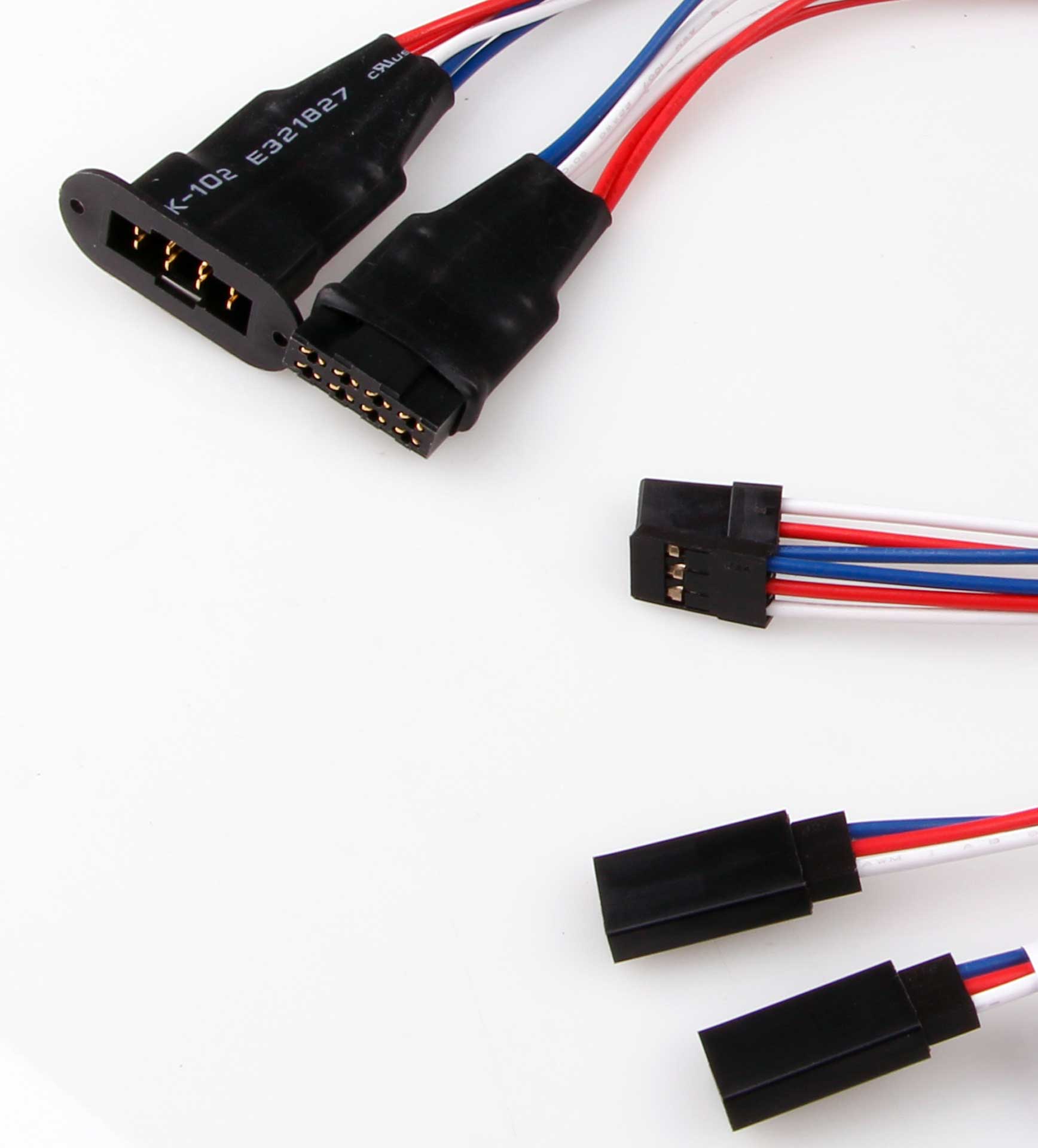 Robbe Modellsport Kabelsatz für 2 Servos MPX 8-pin Hochstrom Stecker System auf Futaba 300mm 22AWG/0,32²mm 1 Satz