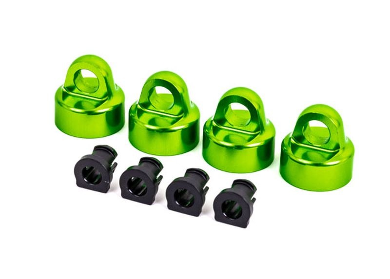TRAXXAS GTX damper caps alloy green anodized + Spacers (4 each) for sledge