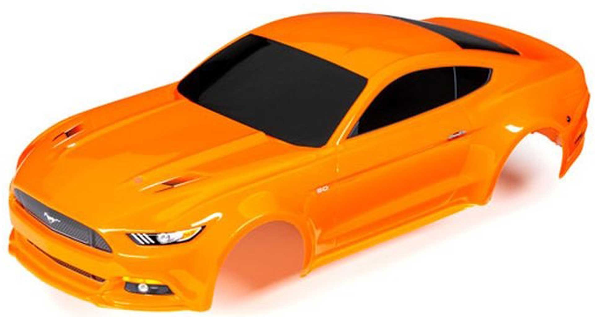 TRAXXAS Karosserie Ford Mustang, orange (lackiert + Aufkleber)