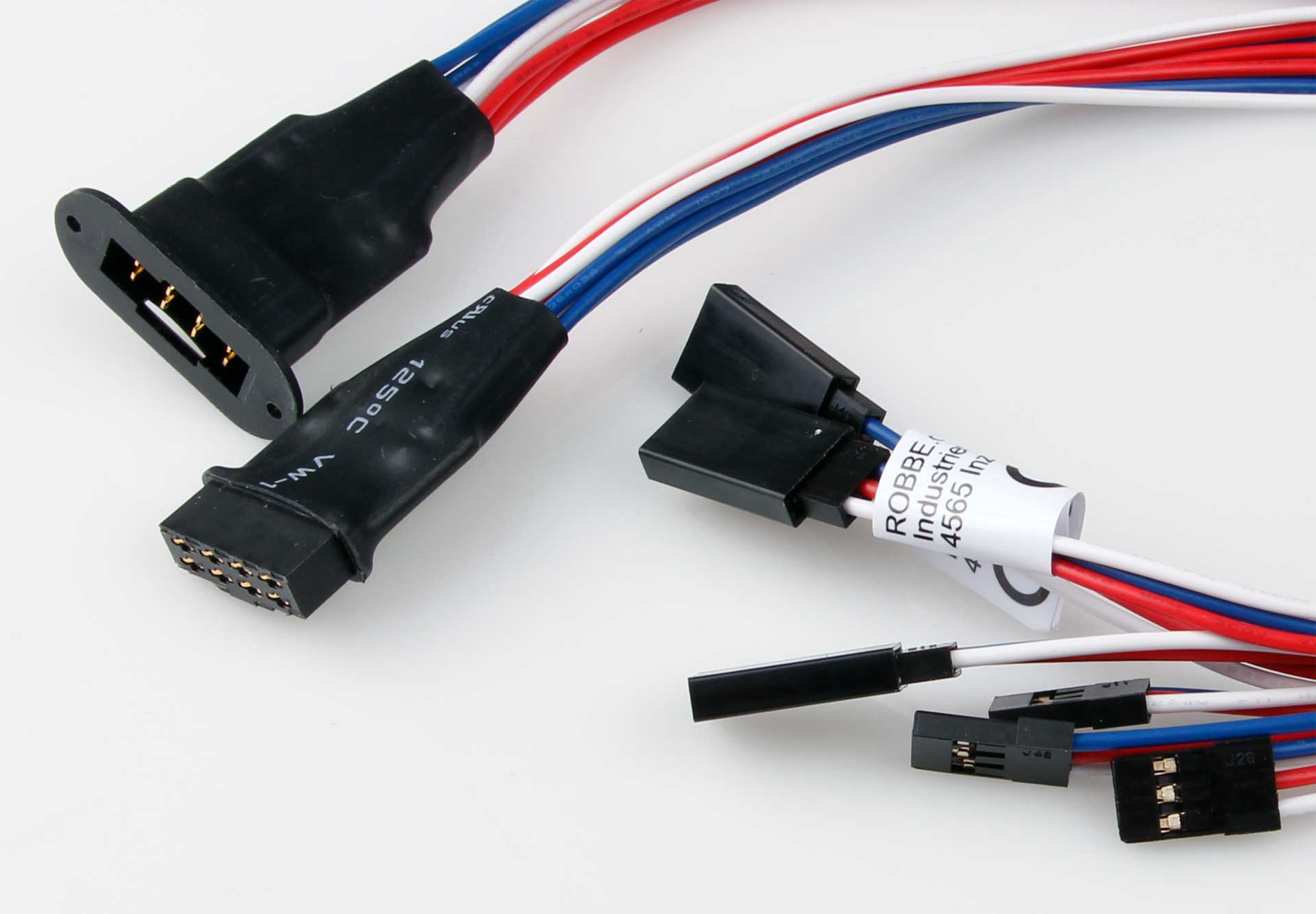 Robbe Modellsport Jeu de câbles pour 3 servos MPX 8 broches Système de fiche à courant fort sur Futaba 300mm 22AWG/0,32²mm 1 jeu