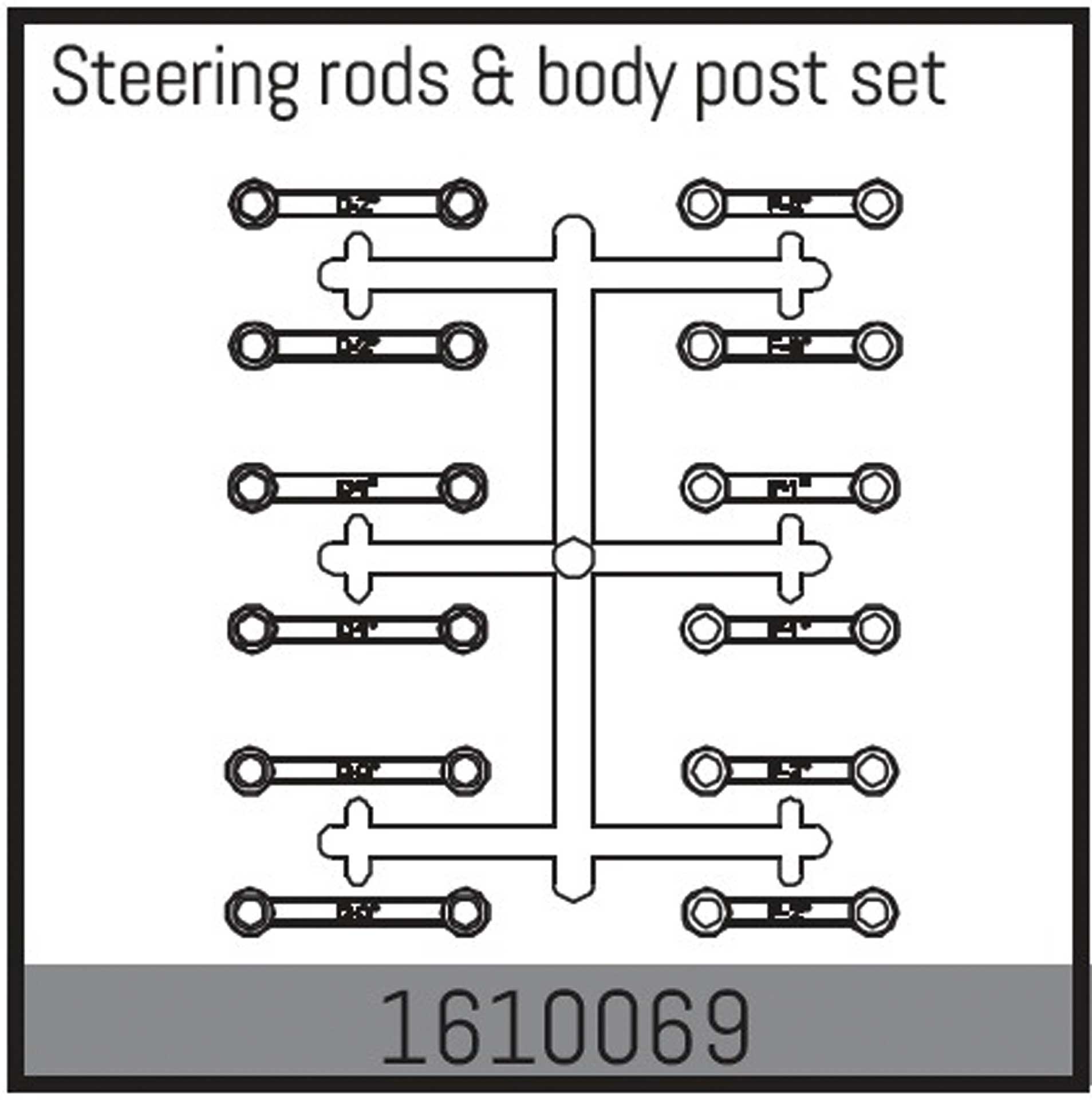 ABSIMA Steering rods & body post set