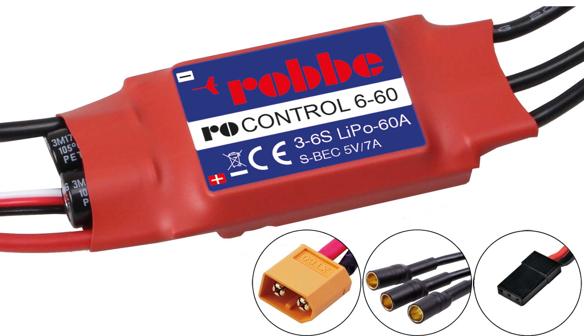 Robbe Modellsport RO-CONTROL 6-60 3-6S -60(80)A BL CONTROLLER 5V/7A SWITCH-BEC
