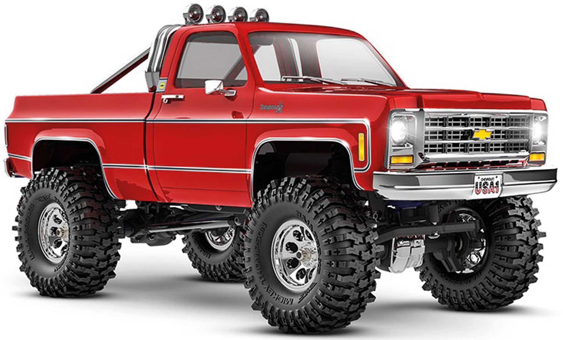 TRAXXAS TRX-4M 79 CHEVY K10 4X4 LIFTED RED 1/18 CRAWLER RTR BRUSHED, WITH BATTERY AND USB CHARGER