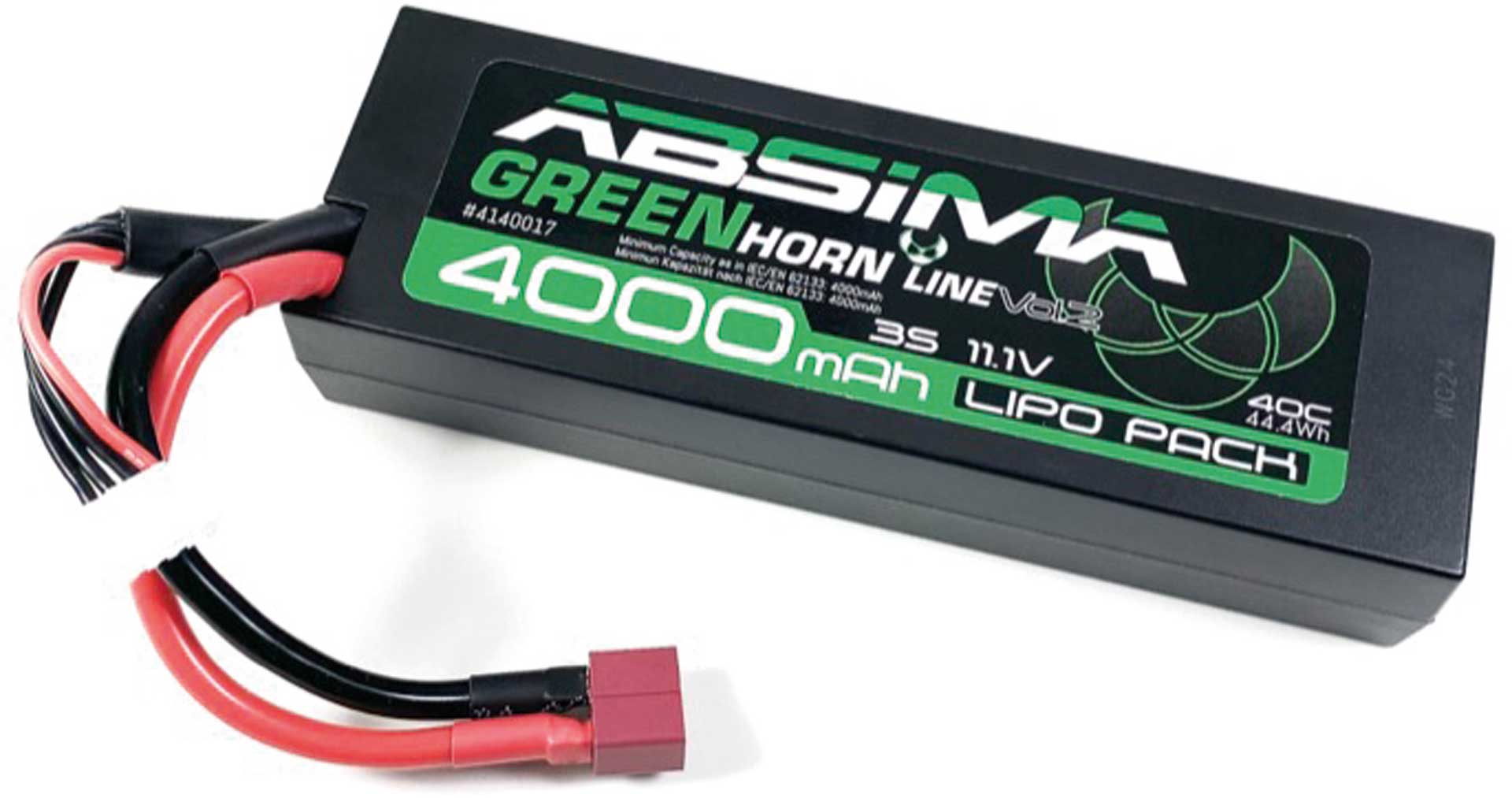 ABSIMA Greenhorn Vol.2 LOW PROFILE LiPo 11.1V 40C 4000mah HardCase (T-Plug)