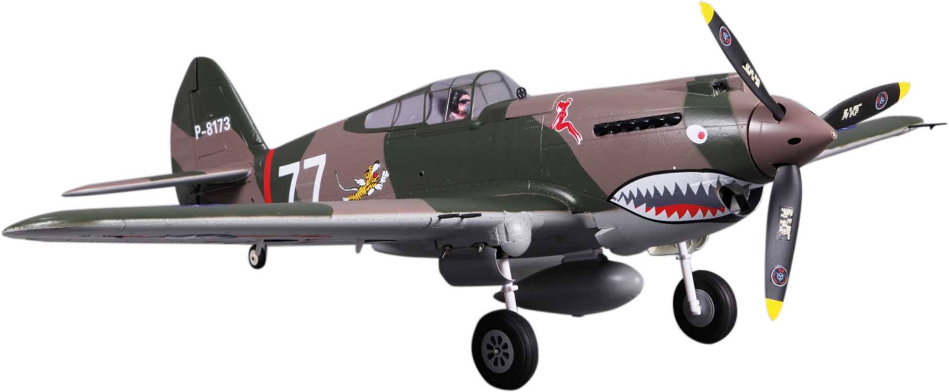 FMS P-40B Curtiss Warhawk Flying Tiger PNP - 98 cm - - Combo incl. Reflex Gyro System