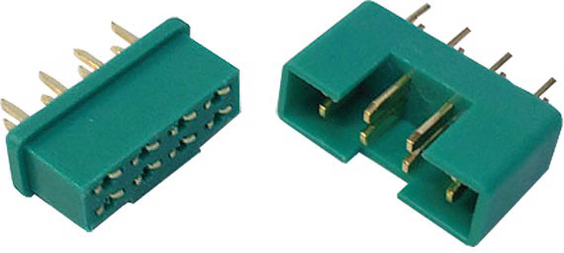 MODELLBAU LINDINGER Servo connector 8-pin 1 pair green 1x plug 1x socket