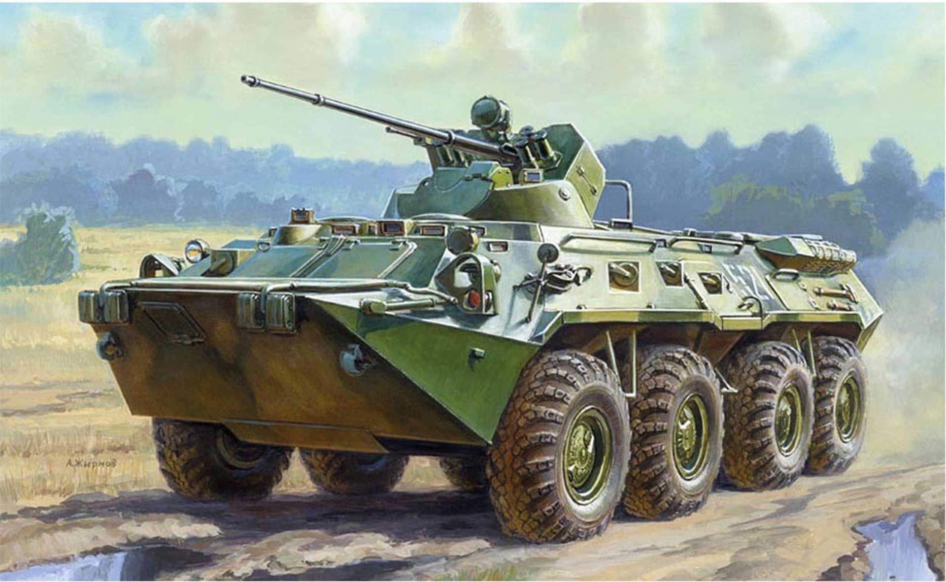 ZVEZDA 1:35 MOD. RUSS.BTR-80A PERSONNEL CAR.