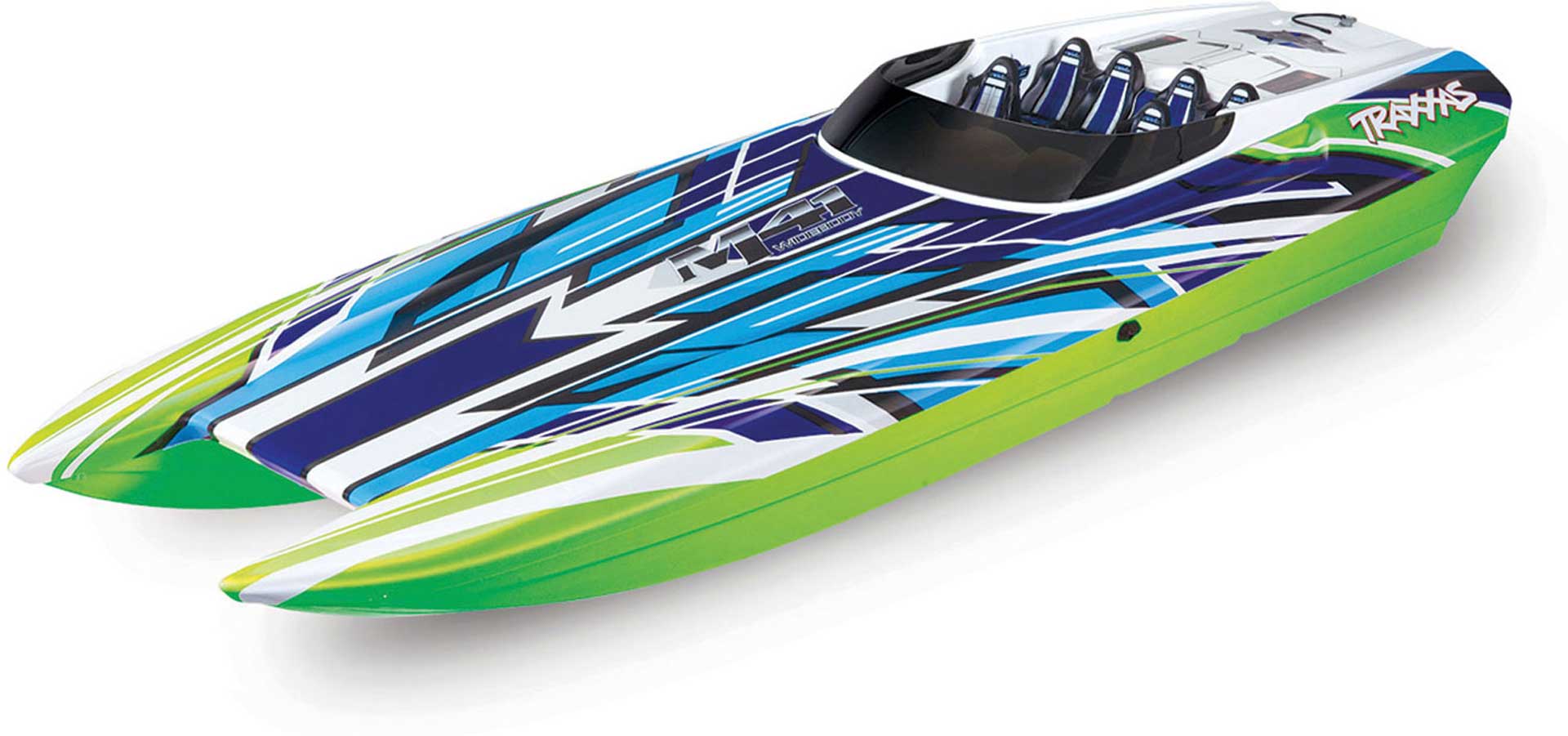 TRAXXAS DCB M41 Green-X 40 inch brushless Cata- maran race boat without batt./loader