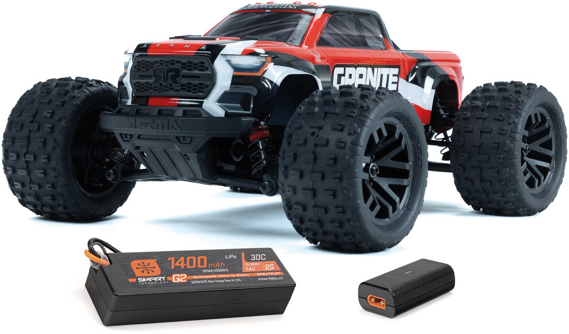 ARRMA GRANITE GROM 1/18 MEGA 380 Red Brushed 4x4 Monster Truck RTR incl. battery and charger