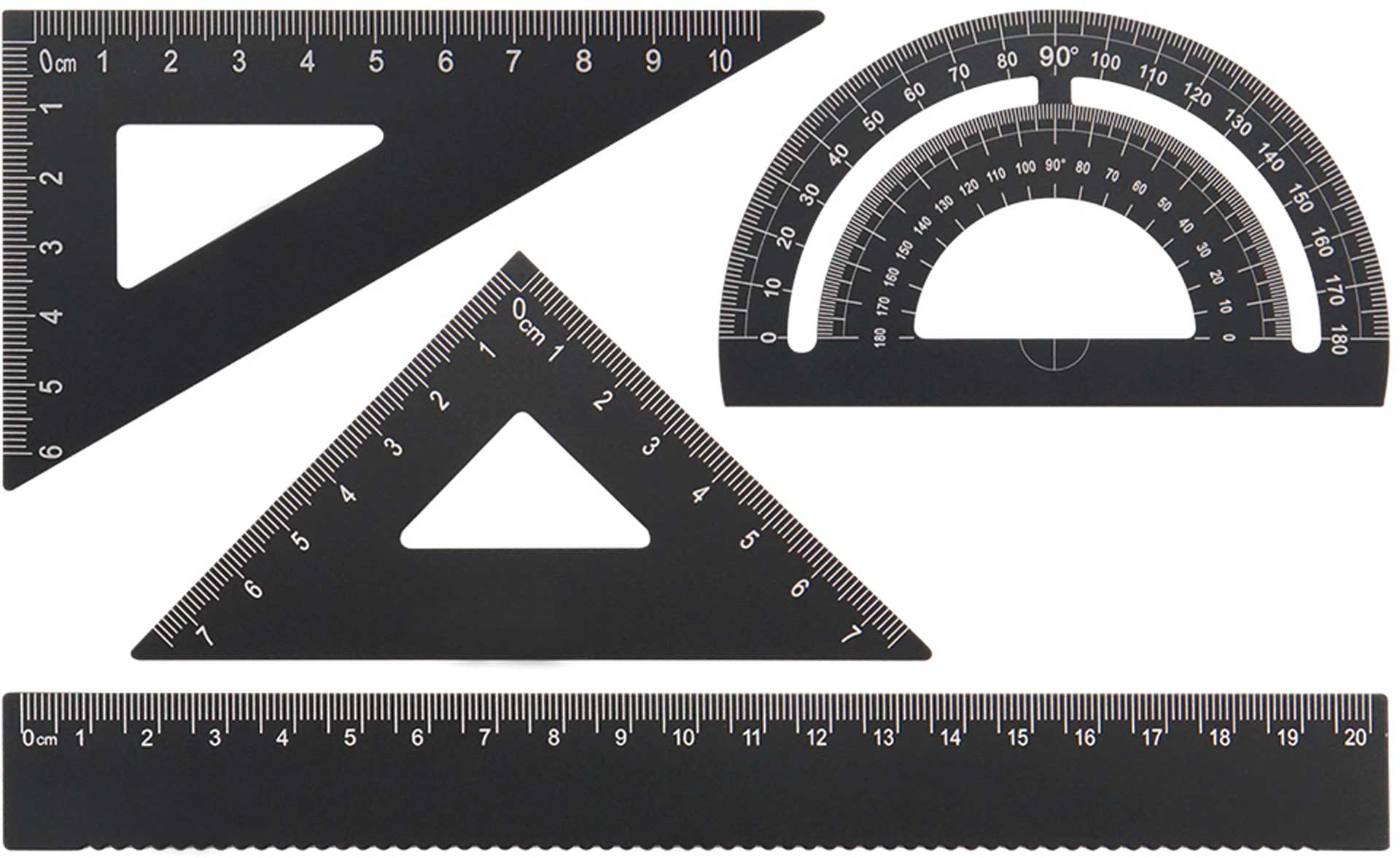 DONAU ELEKTRONIK ruler / angle set 4 pcs.