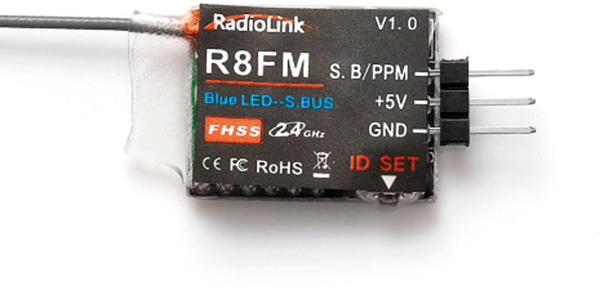 RadioLink Récepteur R8FM Mini 8 canaux FHSS