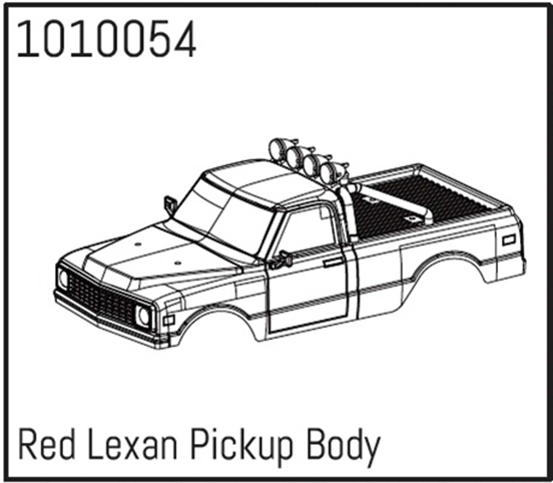ABSIMA Red Lexan Pickup Body