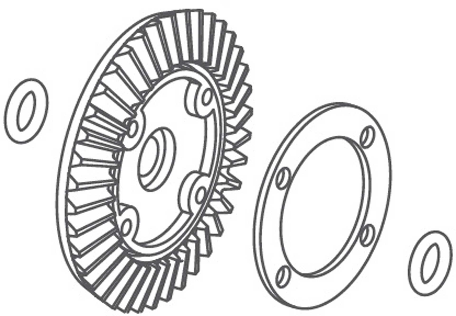ABSIMA Differential Crown Gear 38T + Sealing
