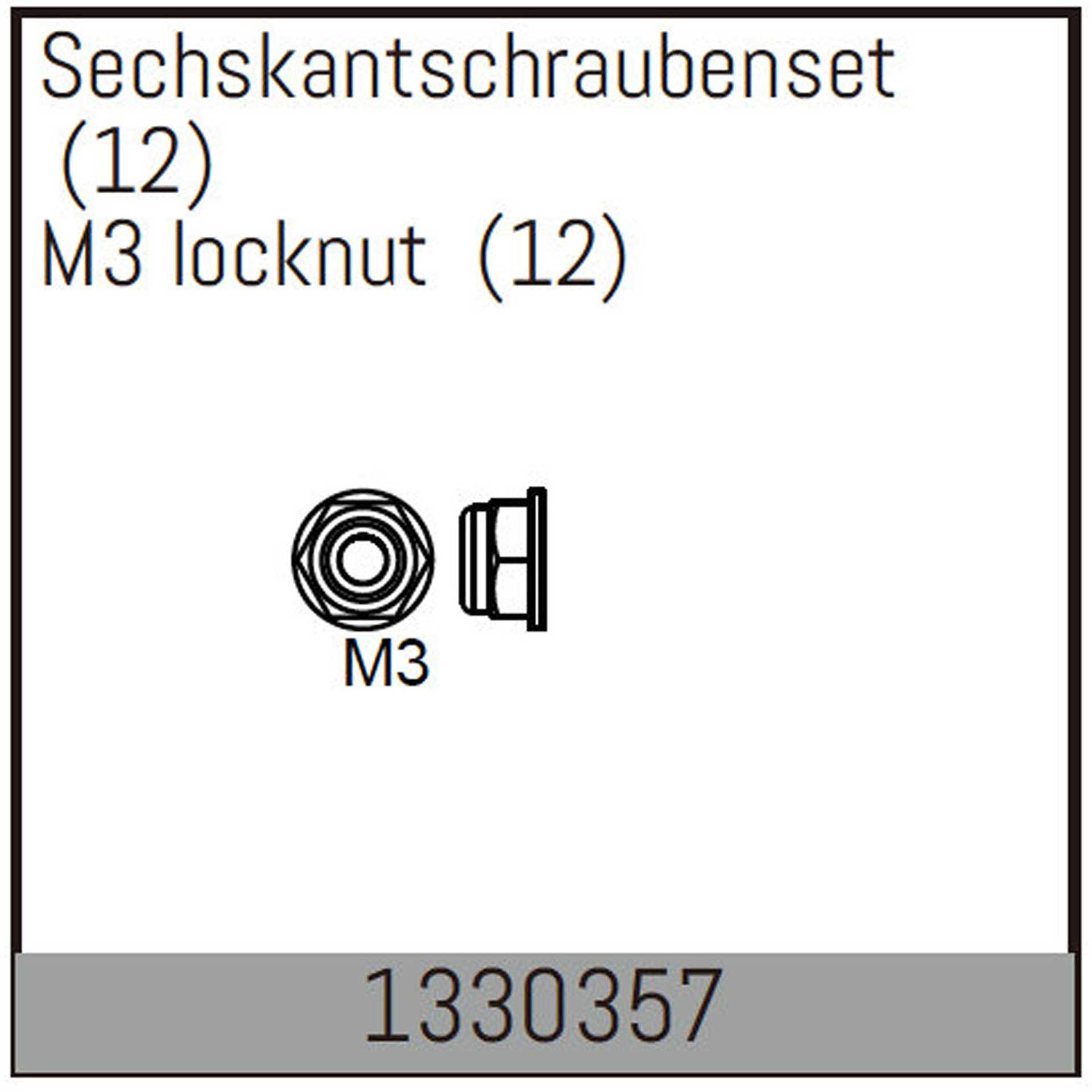 ABSIMA M3 LOCK NUT (12 PCS.)
