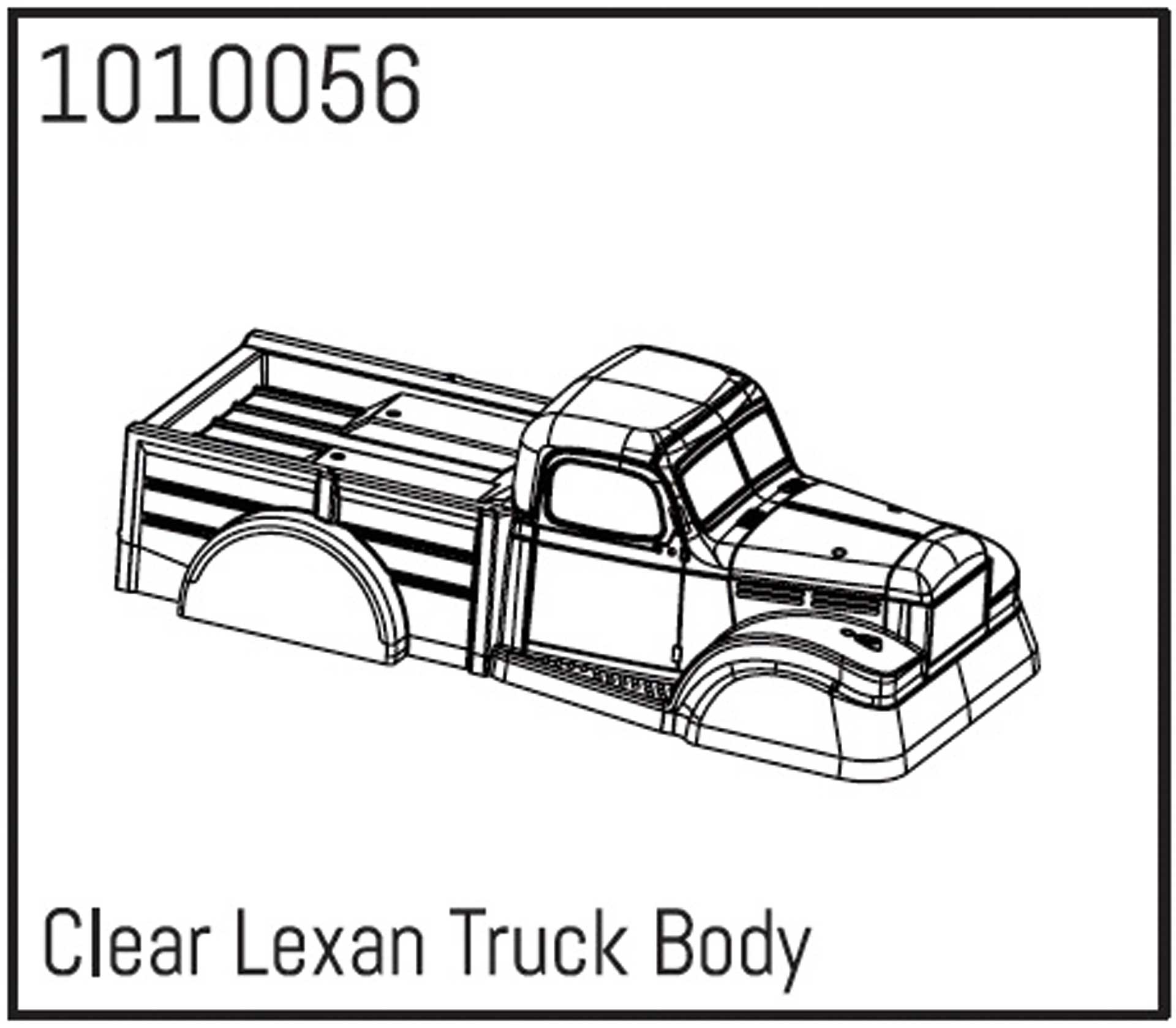 ABSIMA Clear Lexan Corps du Power Wagon