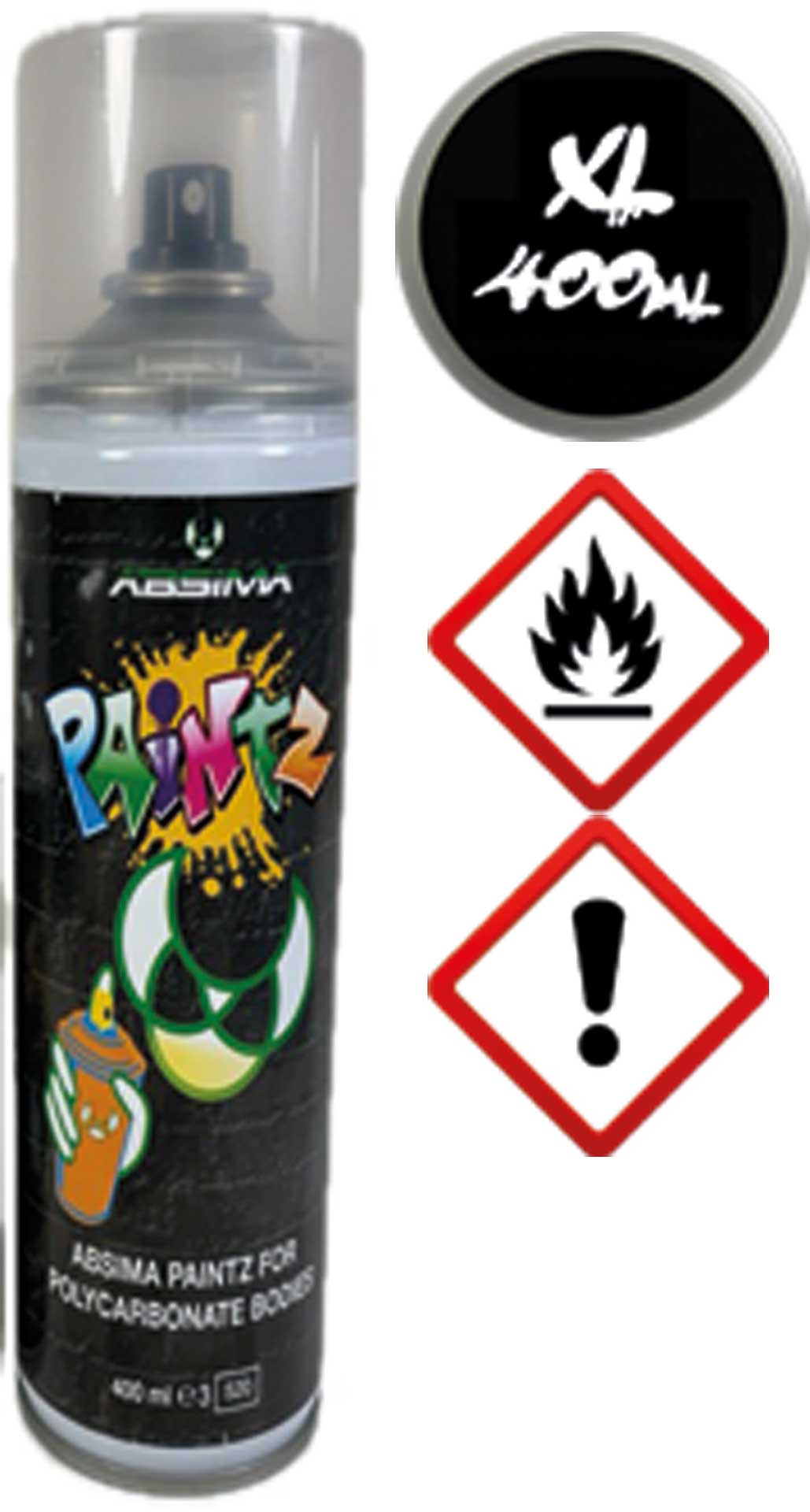 ABSIMA Polycarbonat Spray "PAINTZ BLACK" XL 400