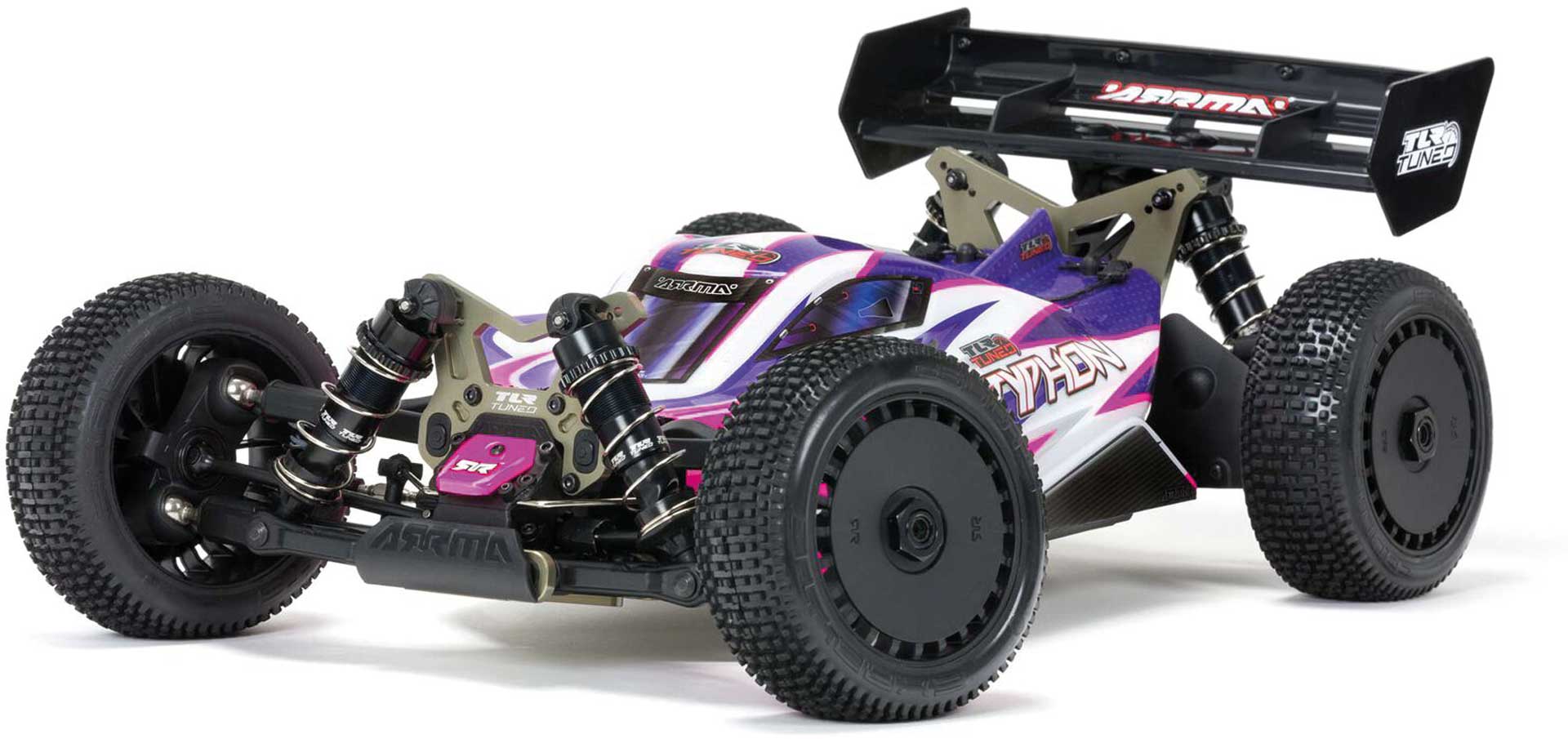 ARRMA 1/8 TLR Tuned TYPHON 4X4 Roller Buggy, Rose/pourpre