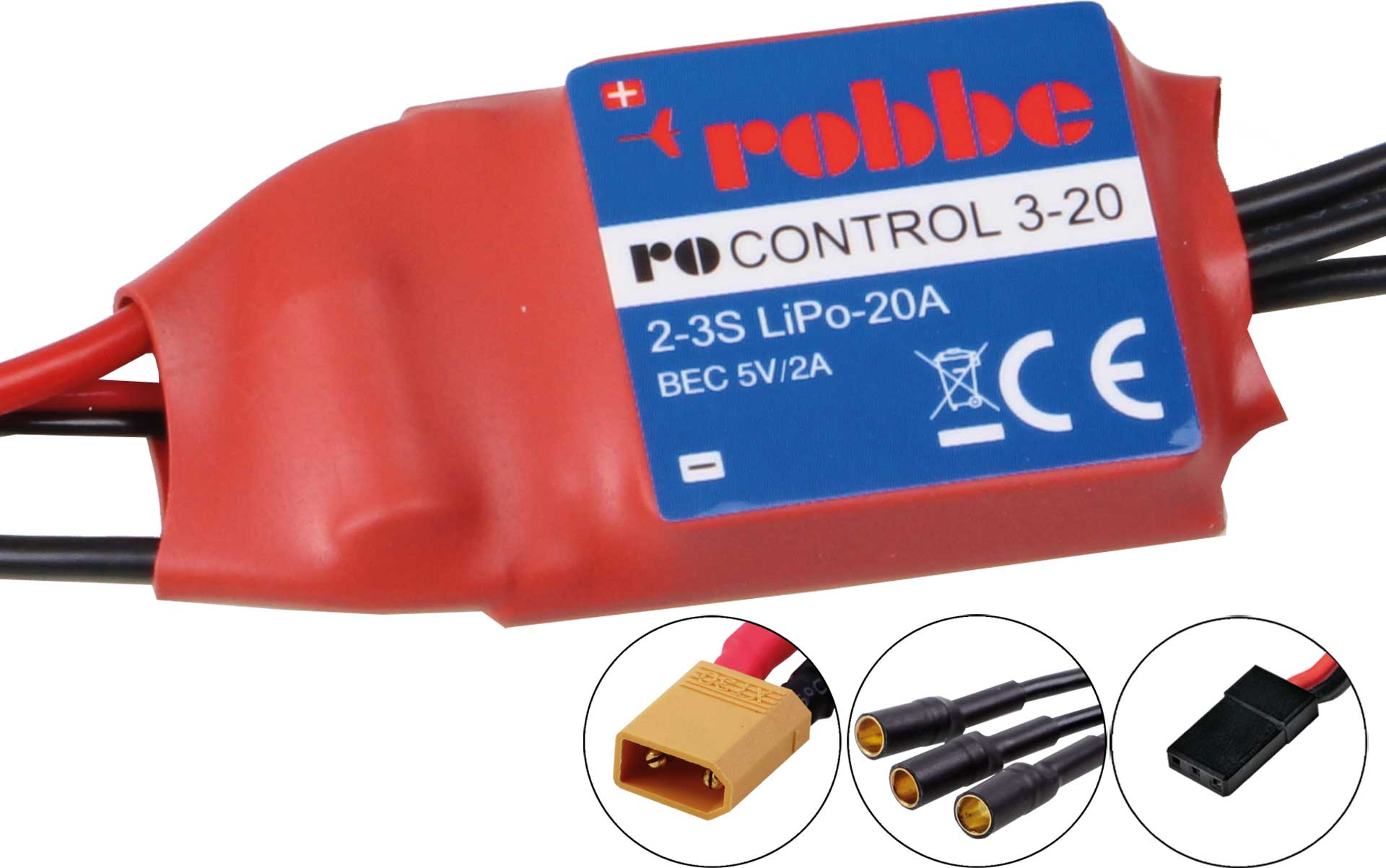 Robbe Modellsport RO-CONTROL 4-20 2-4S -20(25)A BRUSHLESS CONTROLLER 5V/2A BEC