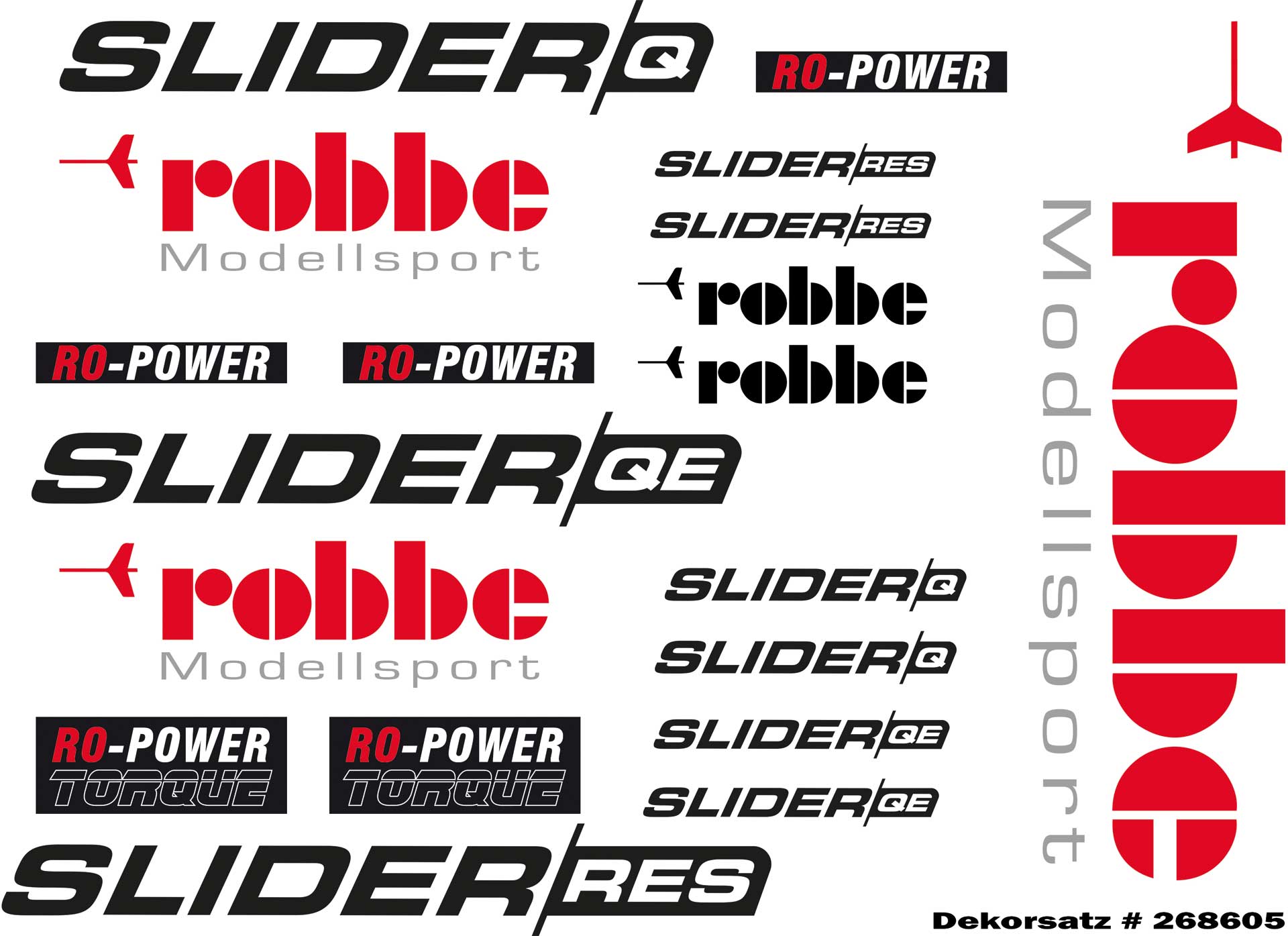 Robbe Modellsport Autocollants  Slider QE / Q / R.E.S.