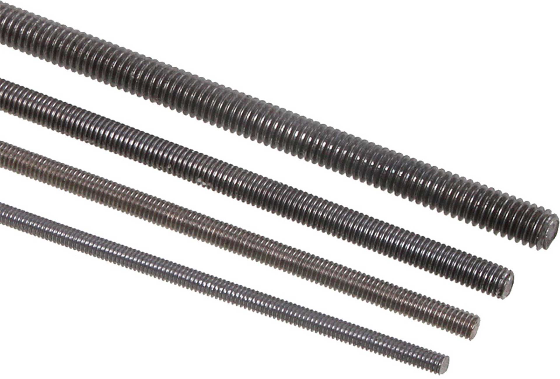 FAMOTEC THREADED ROD M4 THROUGH 500MM LONG WITH FULL THREAD OF STEEL, BRIGHT
