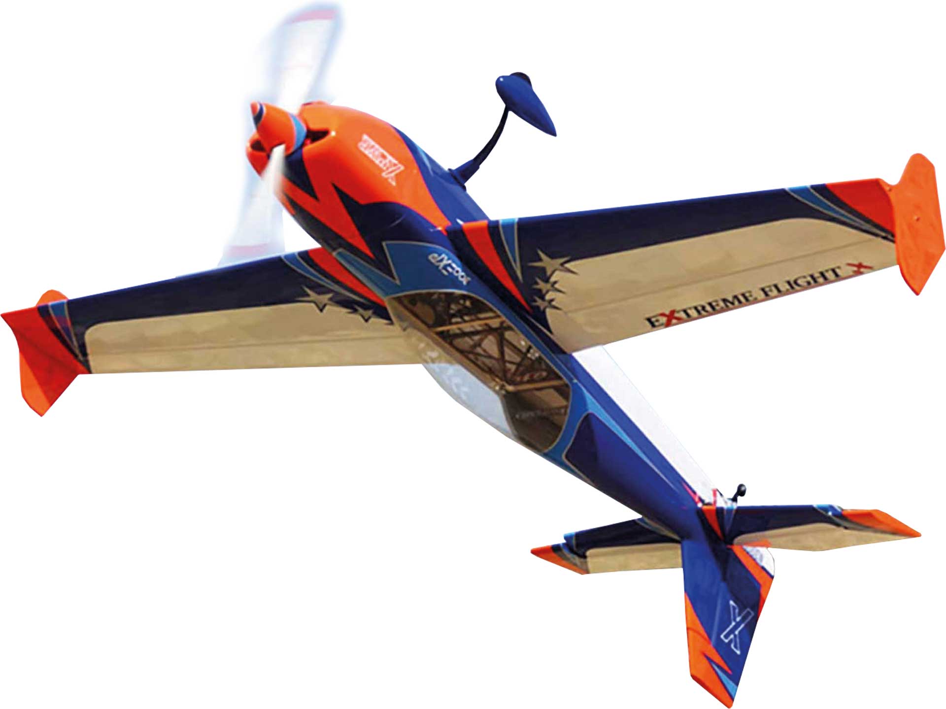 EXTREMEFLIGHT-RC EXTRA 300 78" V3 Plus orange / blue ARF with quick release wing latching mechanism