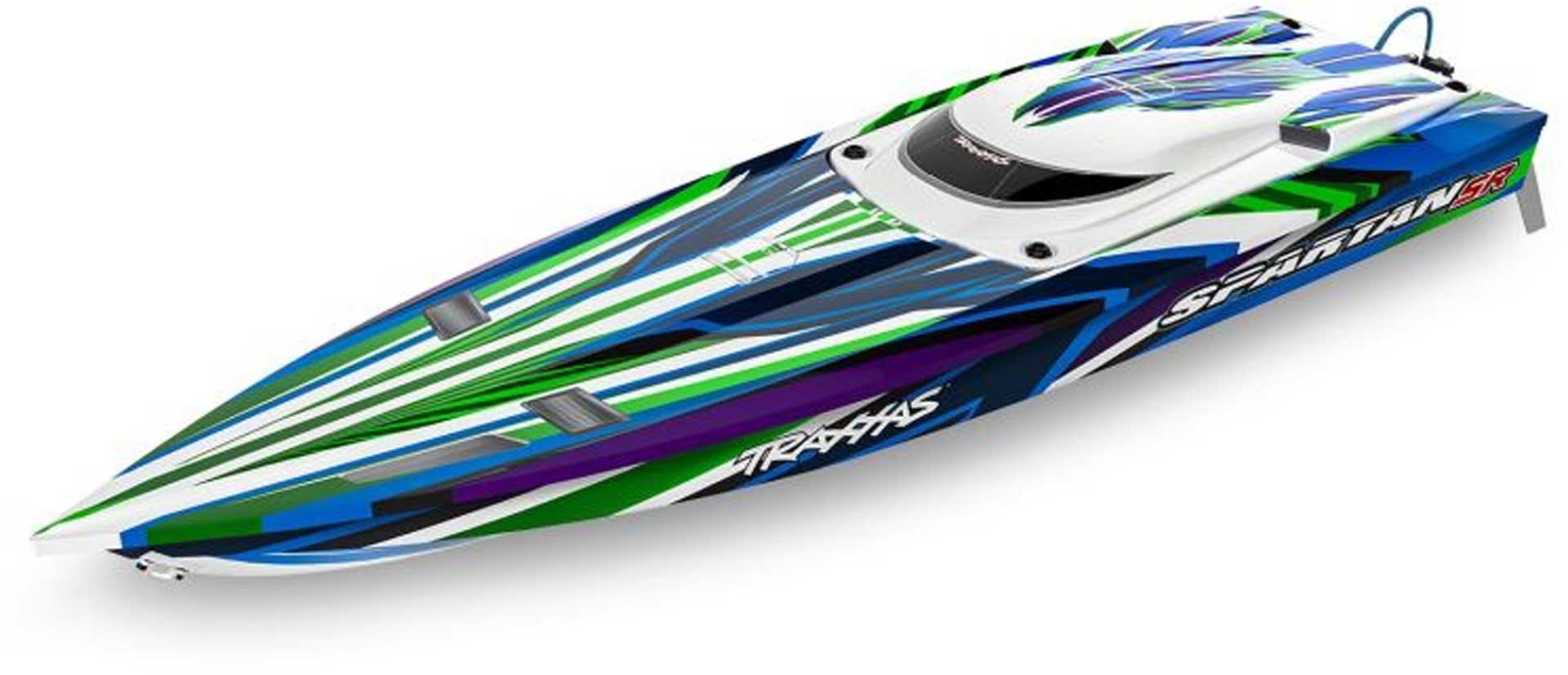 TRAXXAS SPARTAN SR GREEN 36-INCH RACER WITH SELF-RIGHTING BRUSHLESS WITHOUT BATTERY AND CHARGER