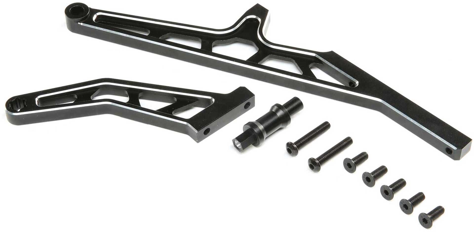 LOSI Chassis Brace Set,Rear,Aluminum, Black: