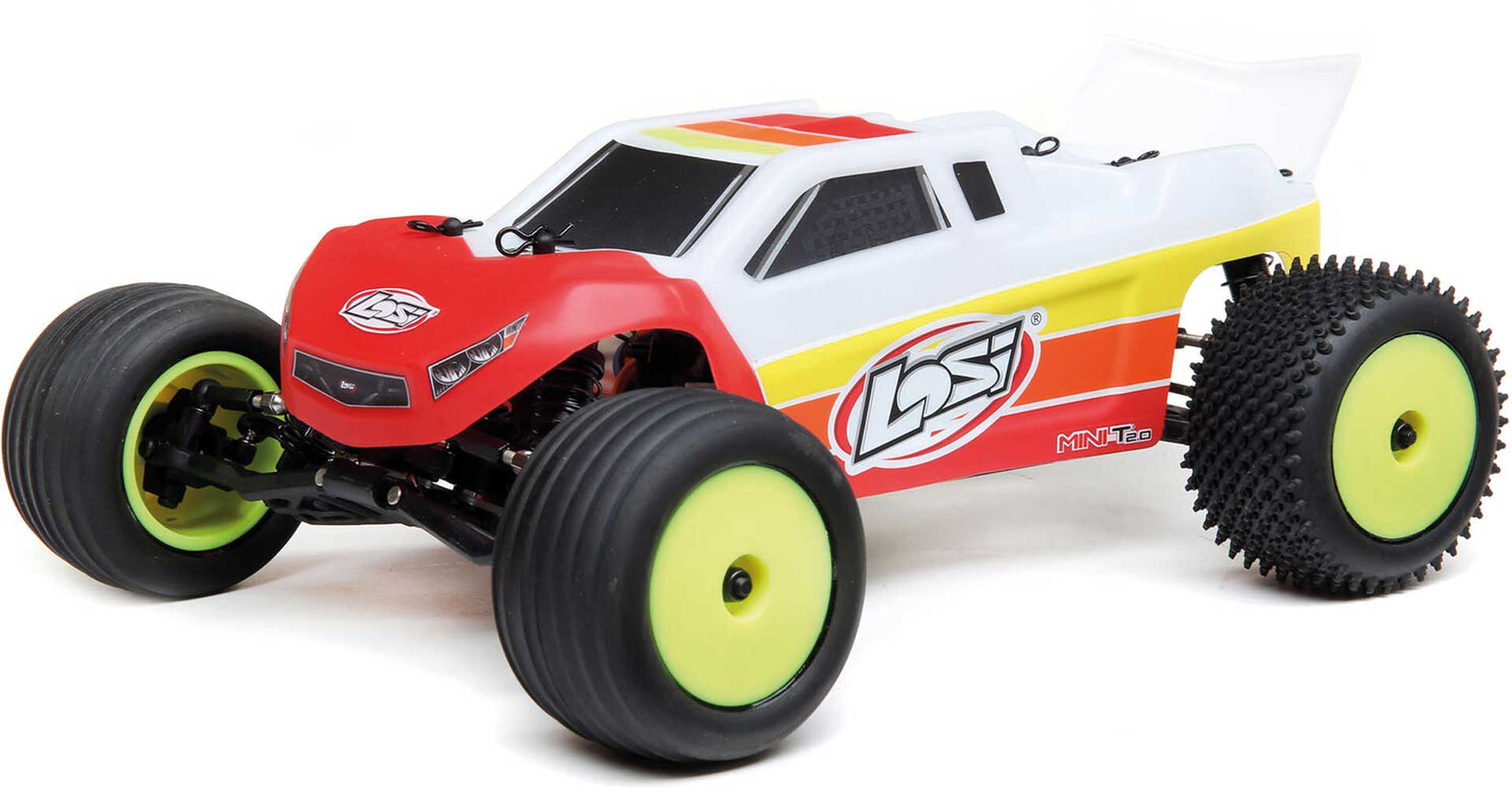 LOSI Mini-T 2.0 1/18 2WD RTR Brushless Rot/Weiß