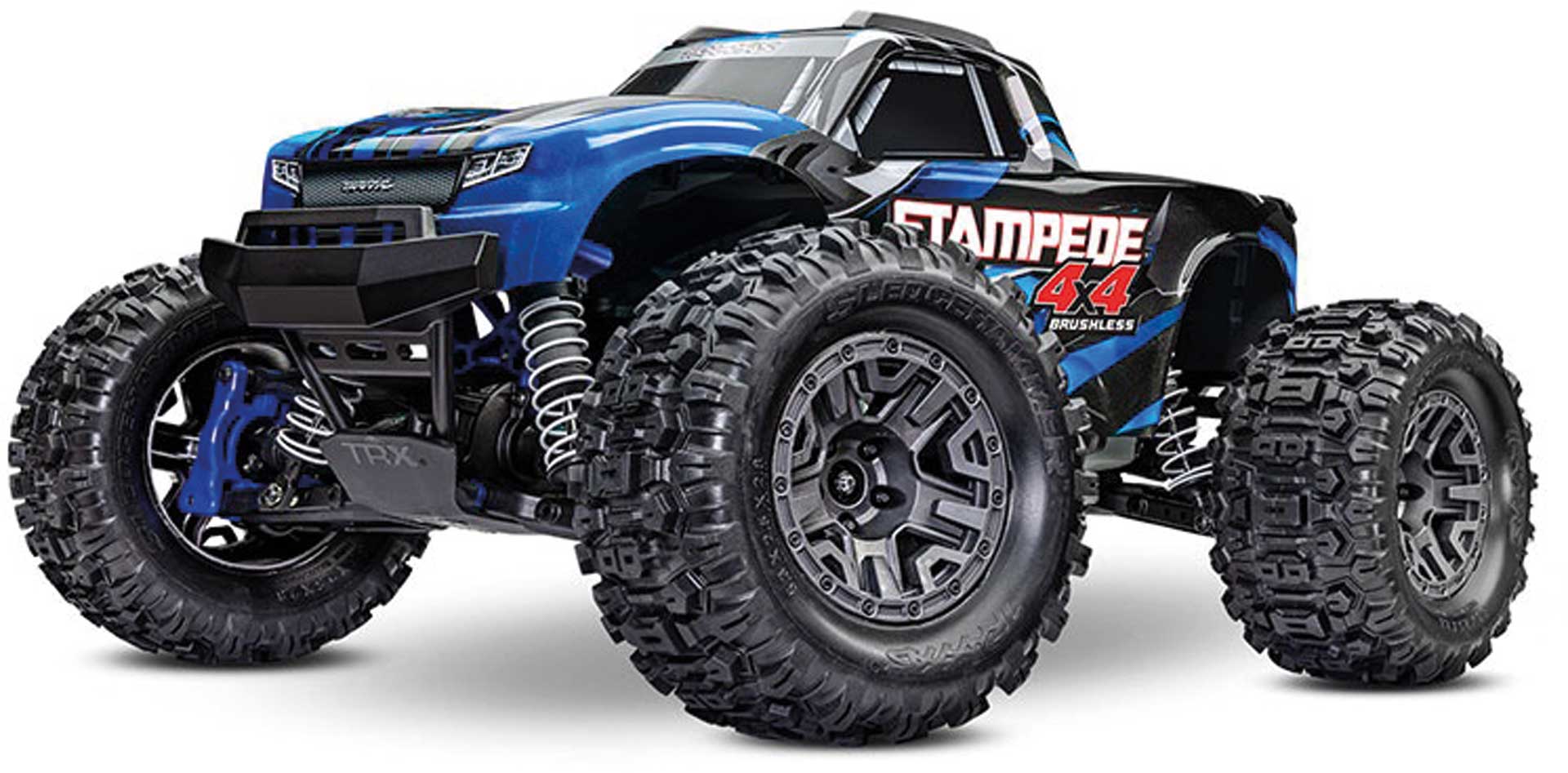 TRAXXAS STAMPEDE 4X4 BL2S BLUE 1/10 STADIUM-TRUCK RTR O. BATTERY/CHARGER