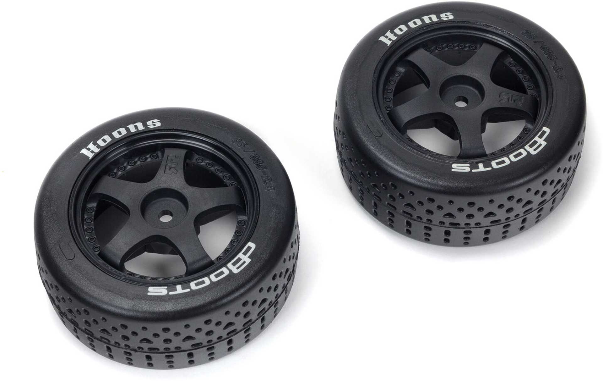 DBoots Hoons 42/100 2.9 Pre-Mounted Belted Tires Silver 17mm Hex 5-Spoke (2