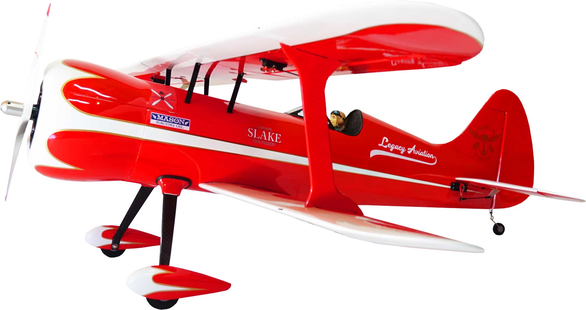 LEGACY AVIATION Muscle Bipe 54" Red ARF Red biplane