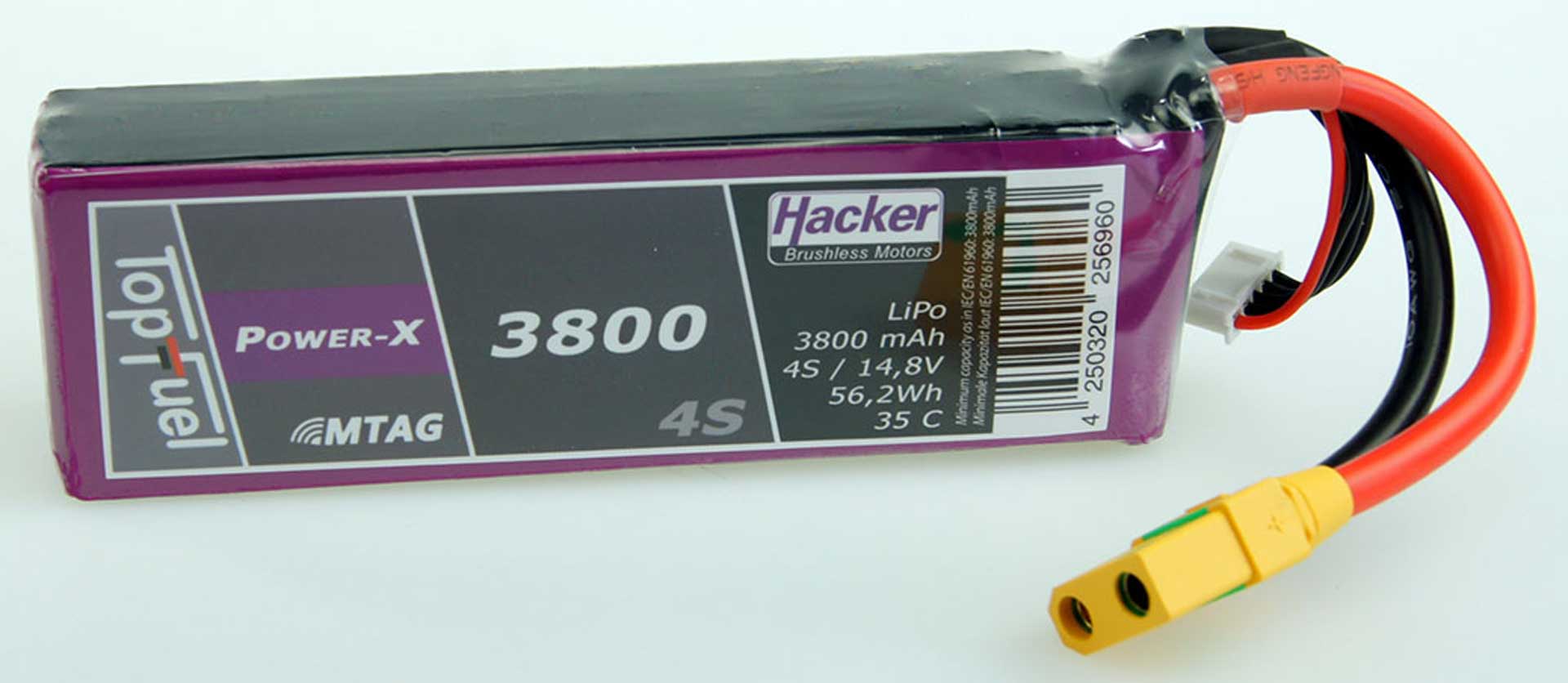 HACKER TopFuel LiPo 35C Power-X 3800mAh 4S 14,8V MTAG