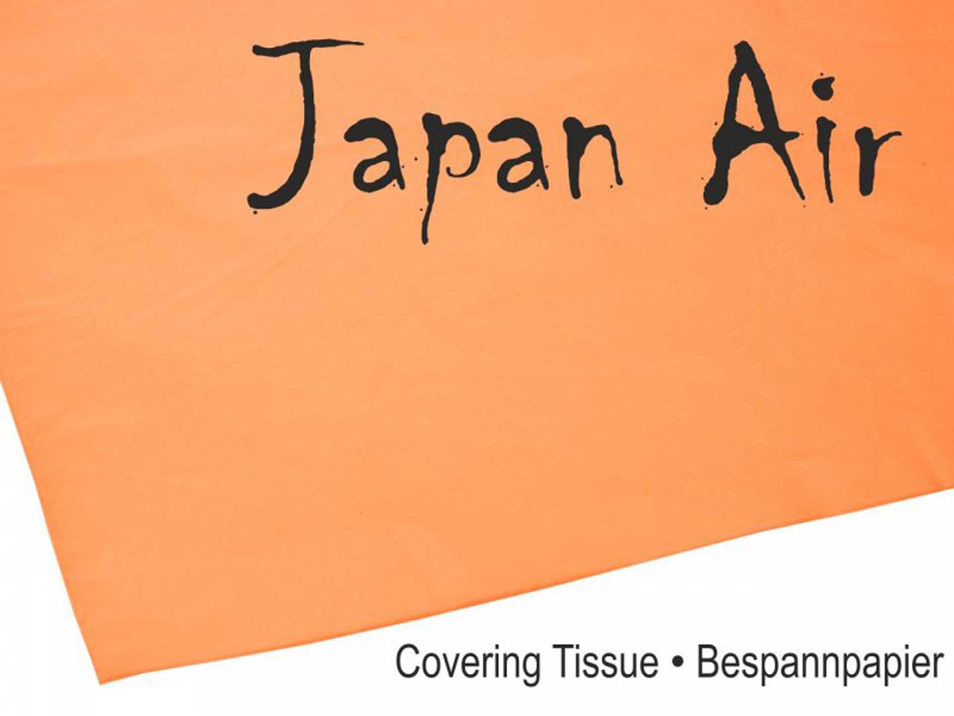 MODELLBAU LINDINGER JAPAN AIR Covering Paper 16g orange 500 x 750mm 10pcs. rolled