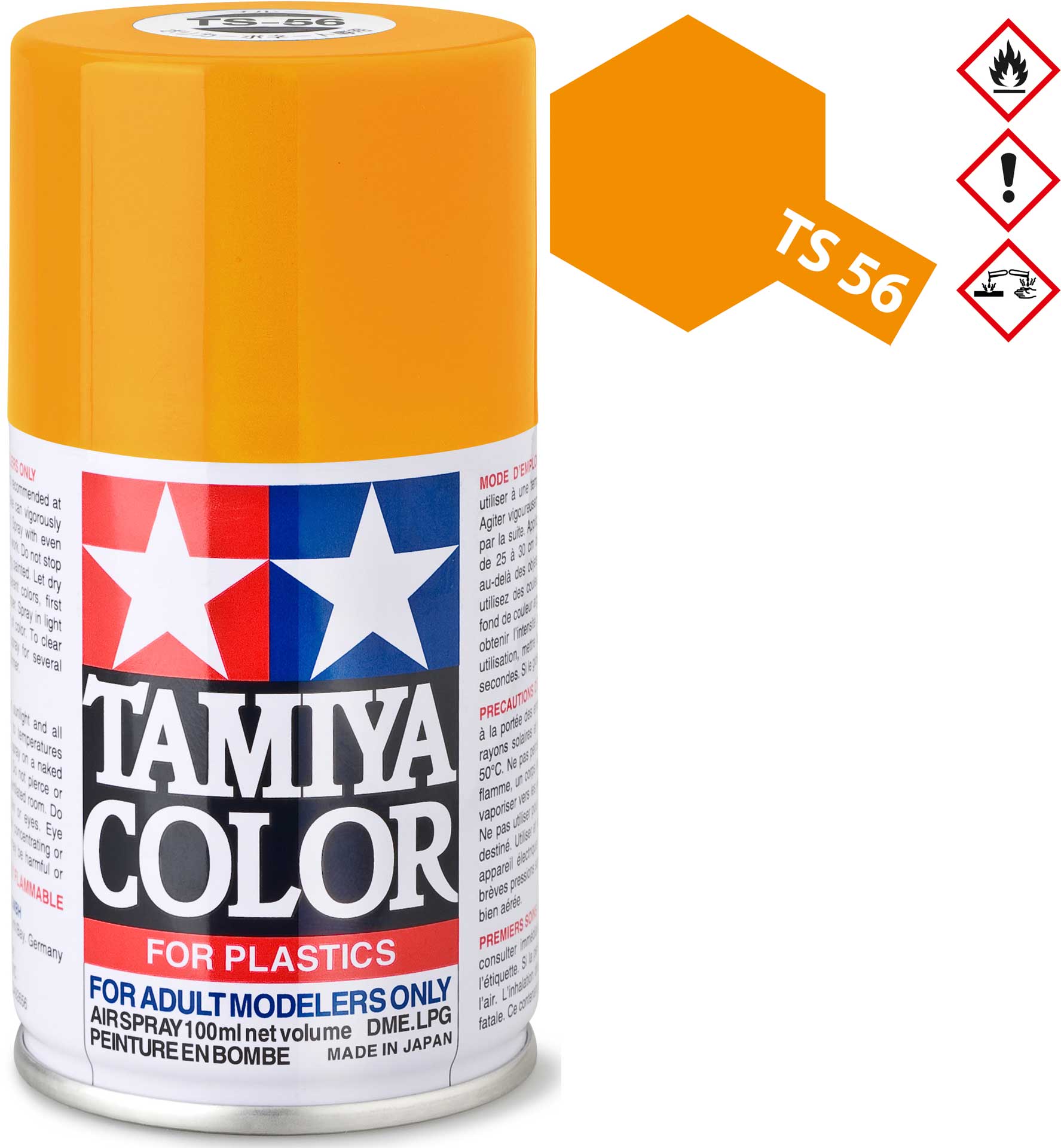 TAMIYA TS-56 Orange brillant Spray plastique 100ml