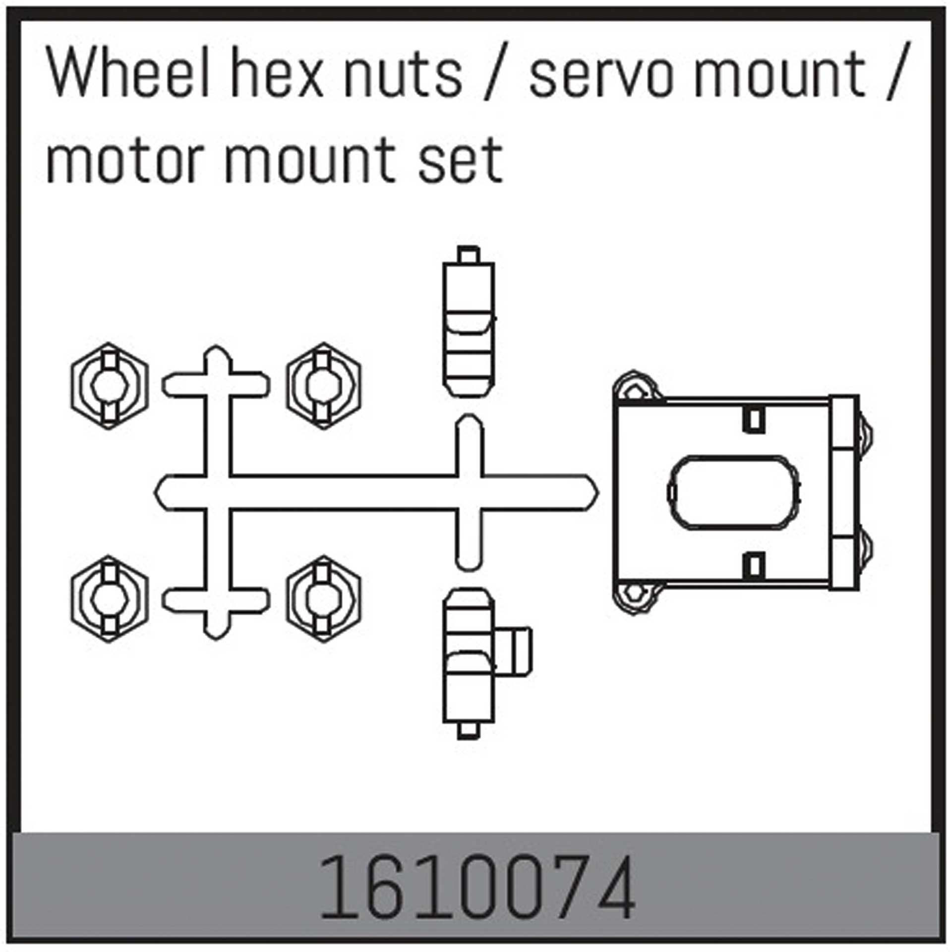 ABSIMA Wheel hex nuts / servo mount / motor