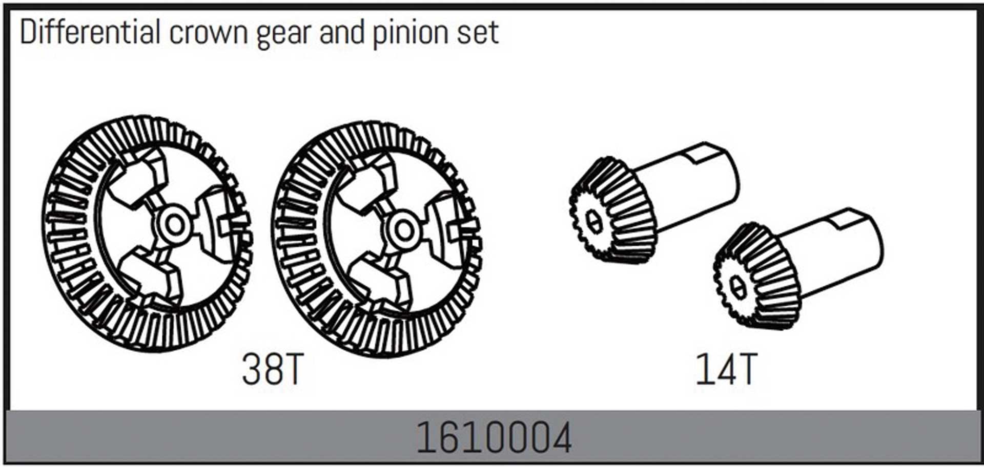 ABSIMA Differential crown gear and pinion set
