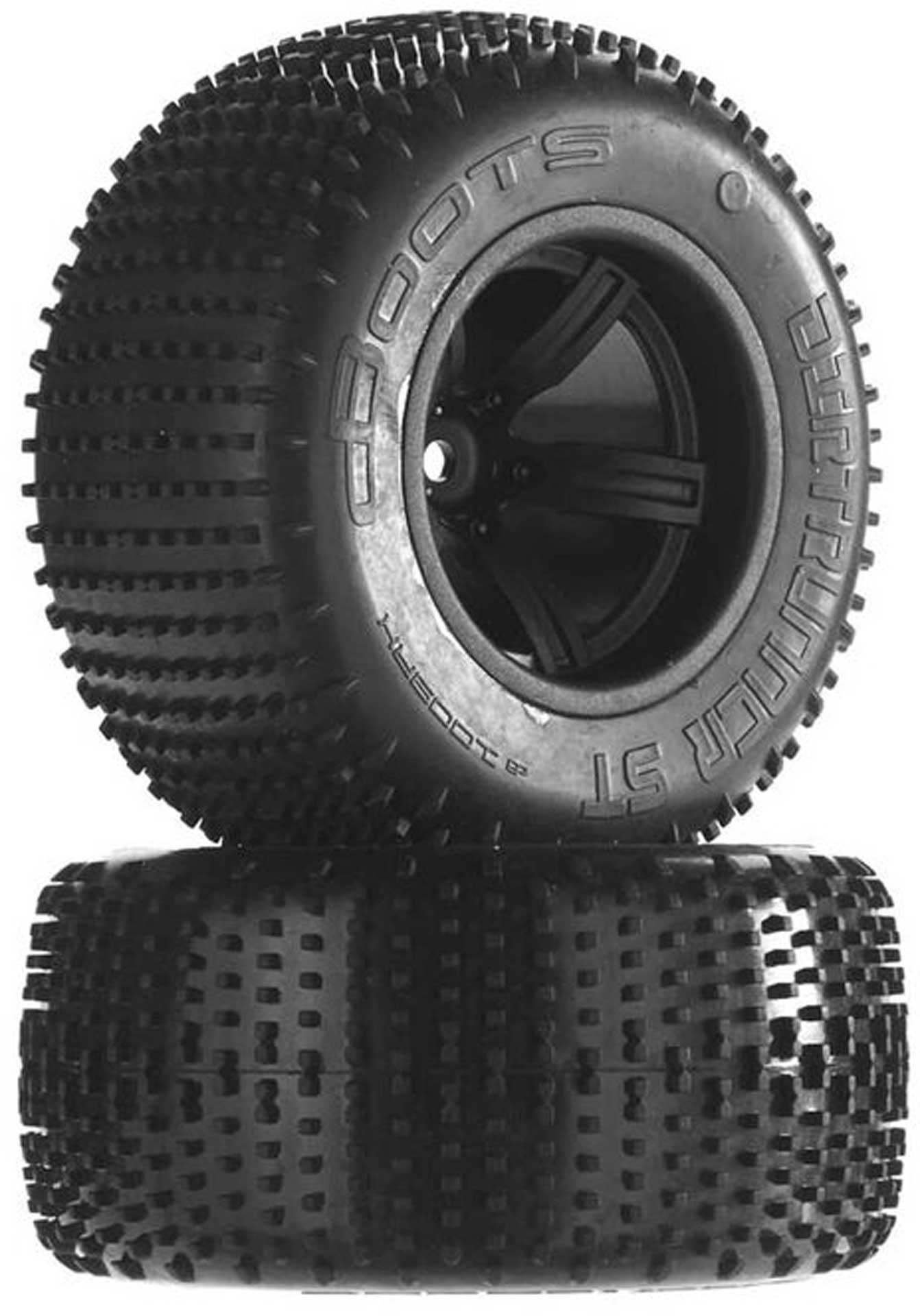 ARRMA AR550019 Dirtrunner ST Tire/Wheel Glued Blk Re (2)