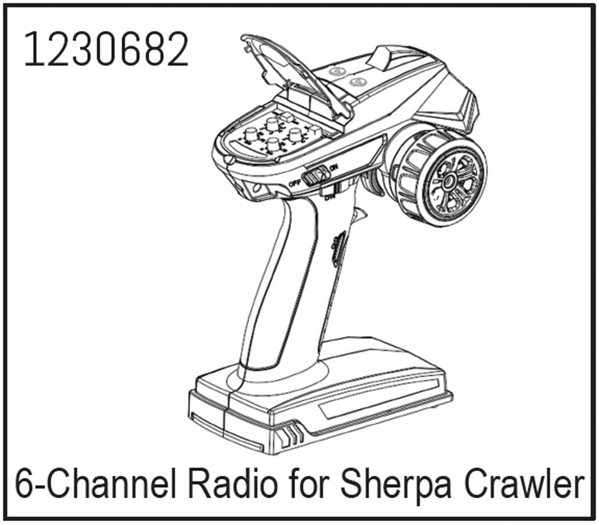 ABSIMA 6-channel remote control for crawler Sherpa /Khamba